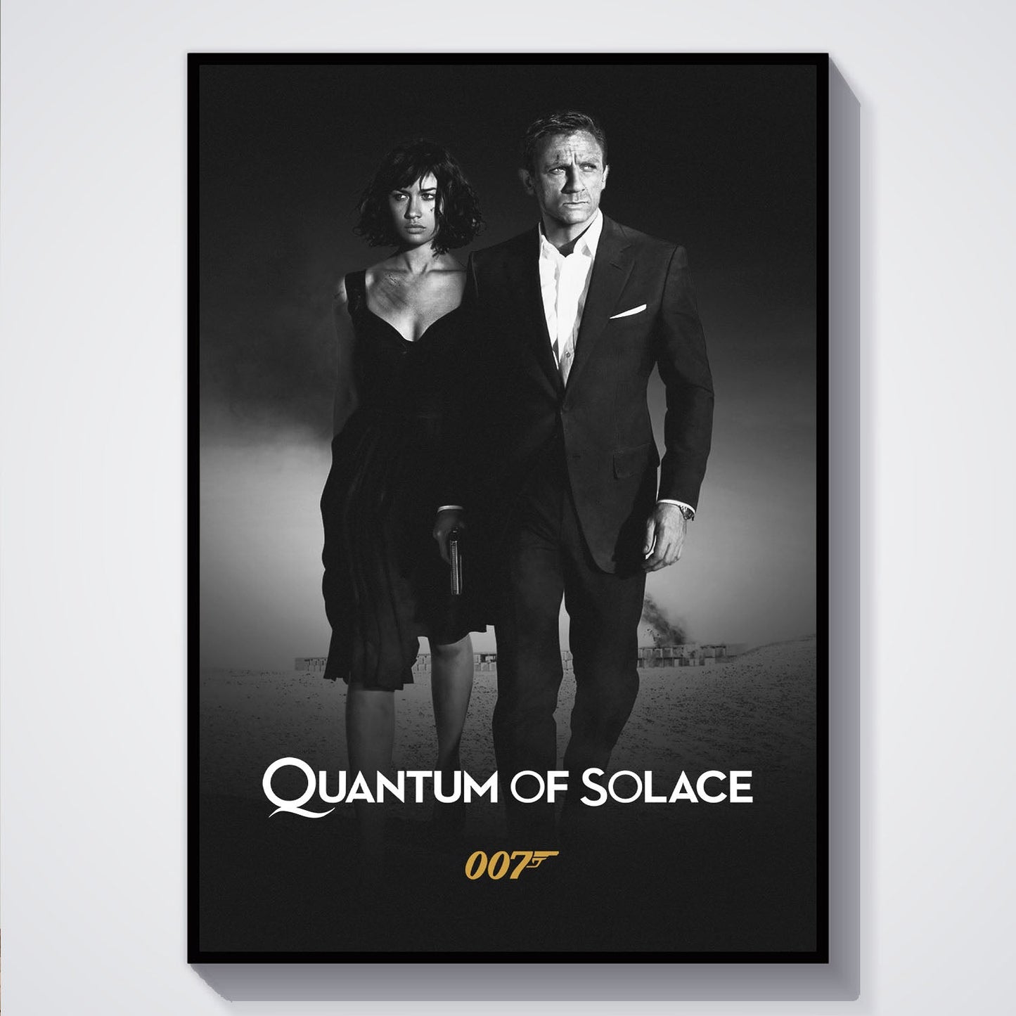 Flex Designs Poster Quantum of Solace B&W 5 x 7" Home Goods - Movie 2008 Movie Poster