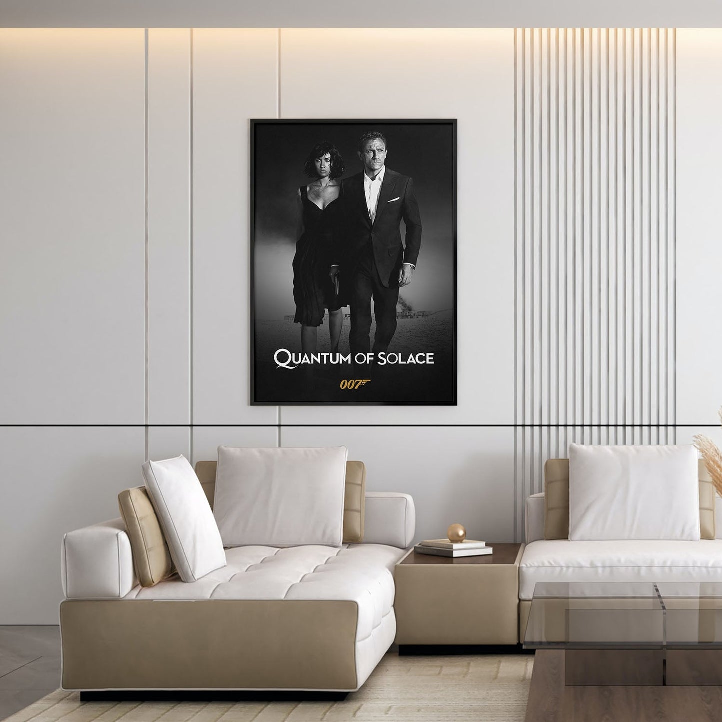 Flex Designs Poster Quantum of Solace B&W 5 x 7" Home Goods - Movie 2008 Movie Poster