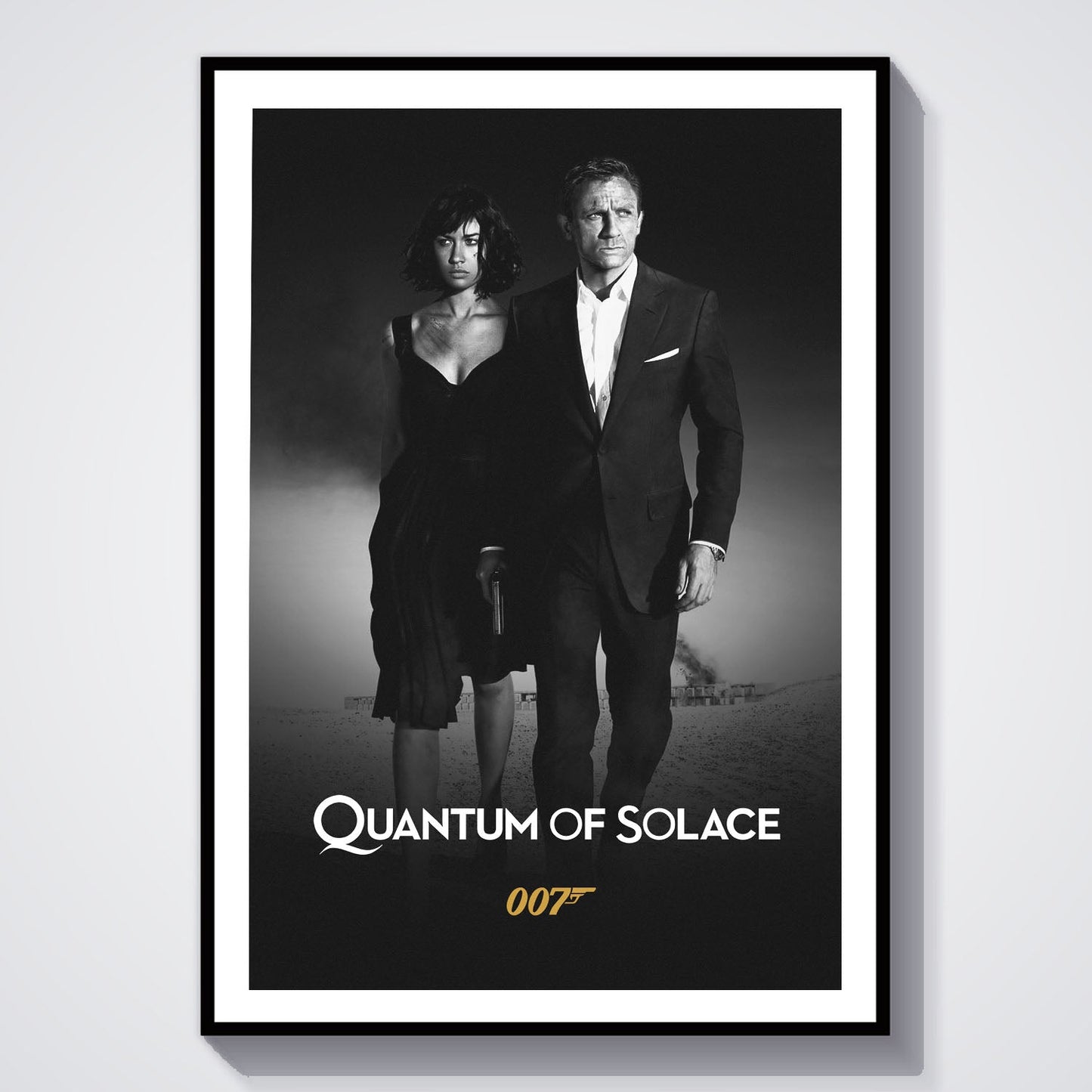 Flex Designs Poster Quantum of Solace B&W 8 x 10" Home Goods - Movie 2008 Movie Poster