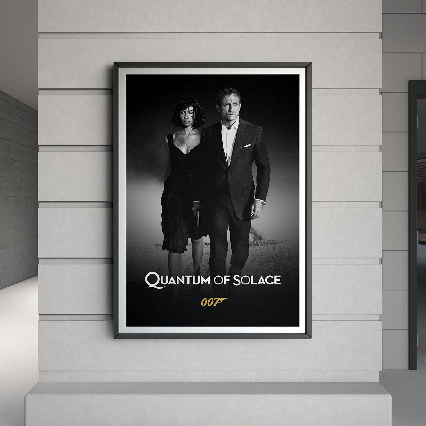 Flex Designs Poster Quantum of Solace B&W 8 x 10" Home Goods - Movie 2008 Movie Poster