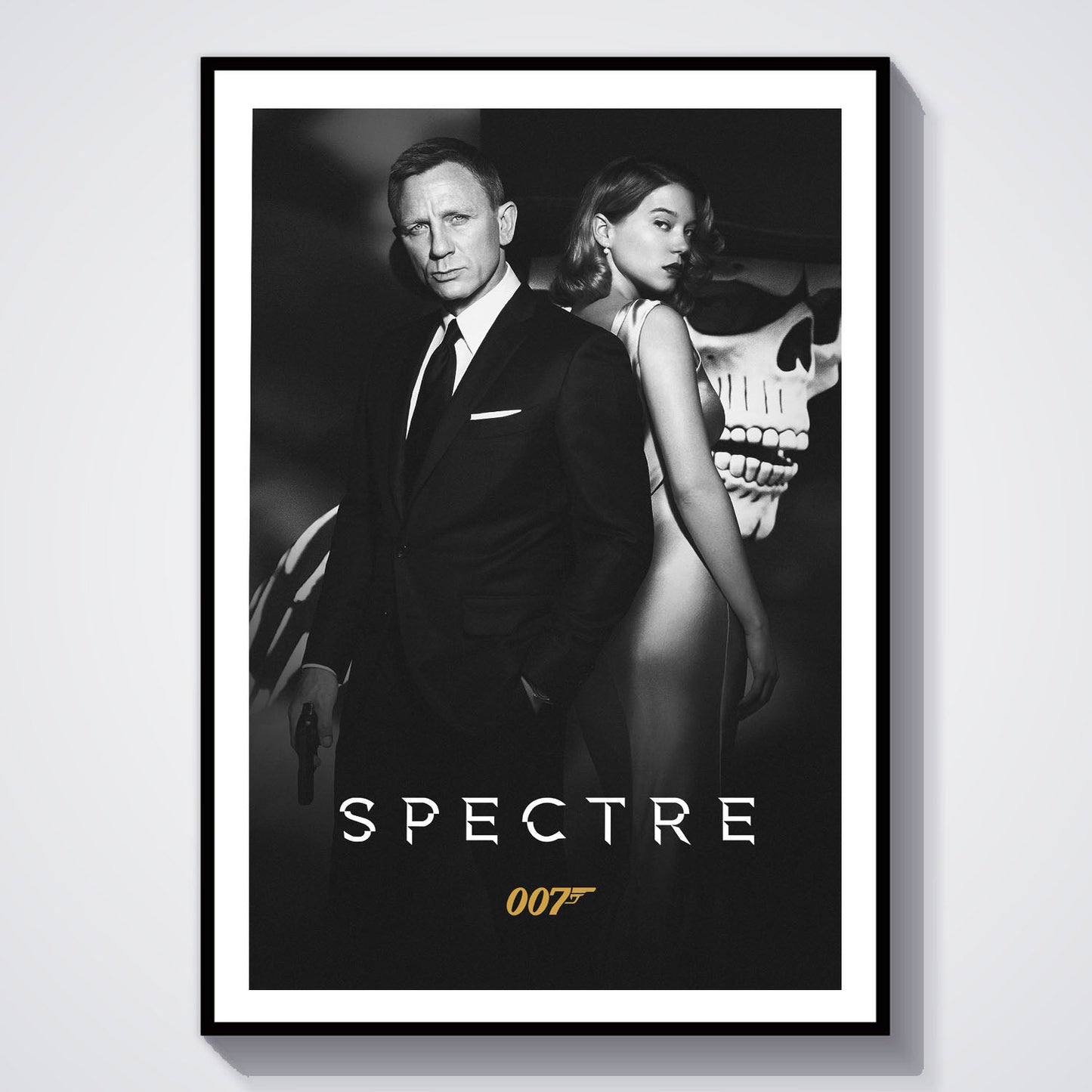 Flex Designs Poster Spectre B&W 8 x 10" Home Goods - Movie 2015 Movie Poster