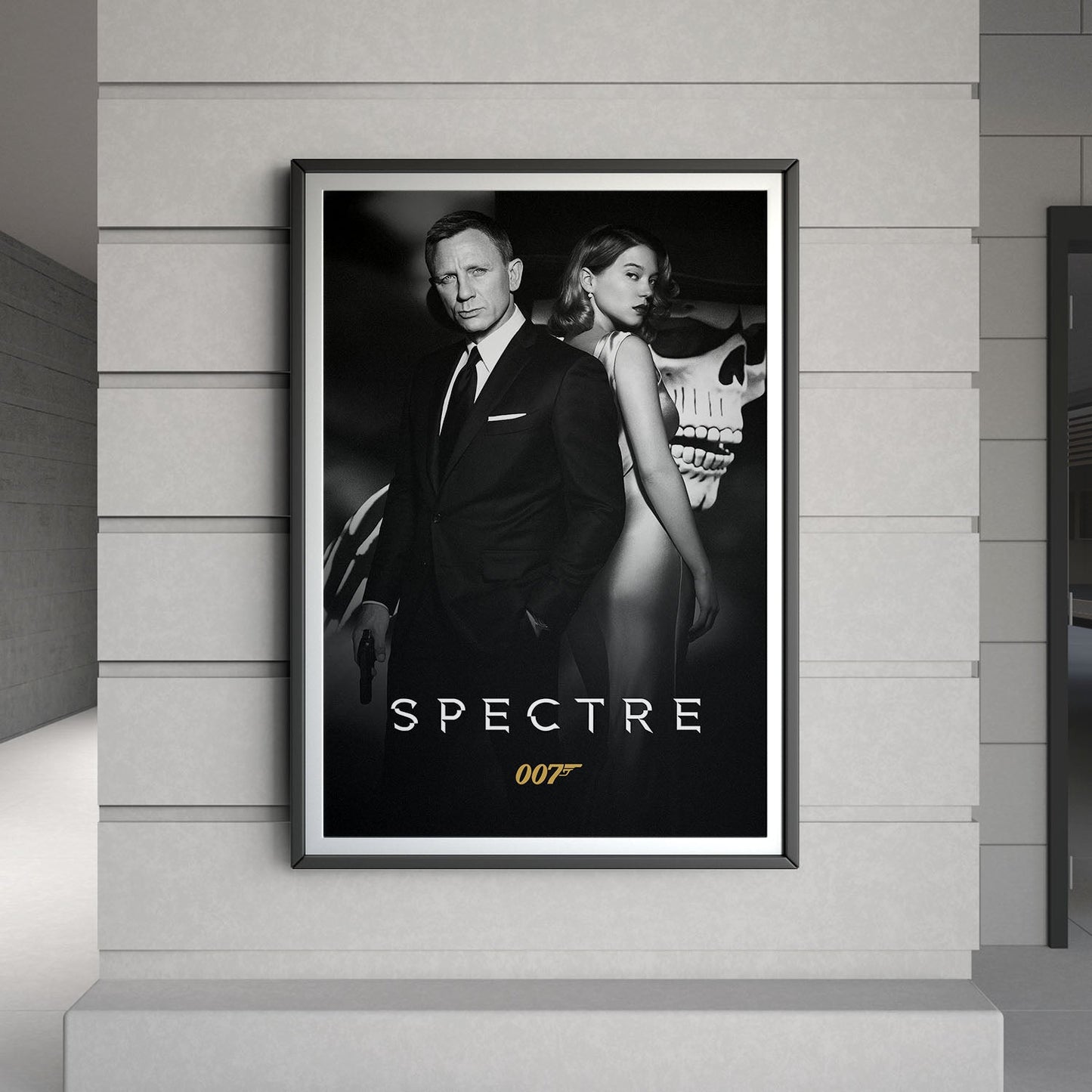 Flex Designs Poster Spectre B&W 8 x 10" Home Goods - Movie 2015 Movie Poster