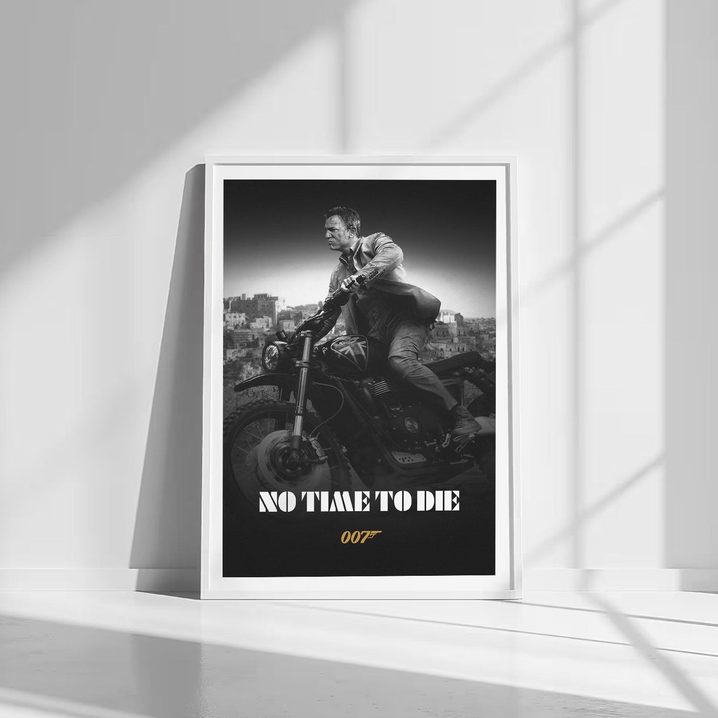 Flex Designs Poster No Time to Die B&W 8 x 10" Home Goods - Movie 2021 Movie Poster