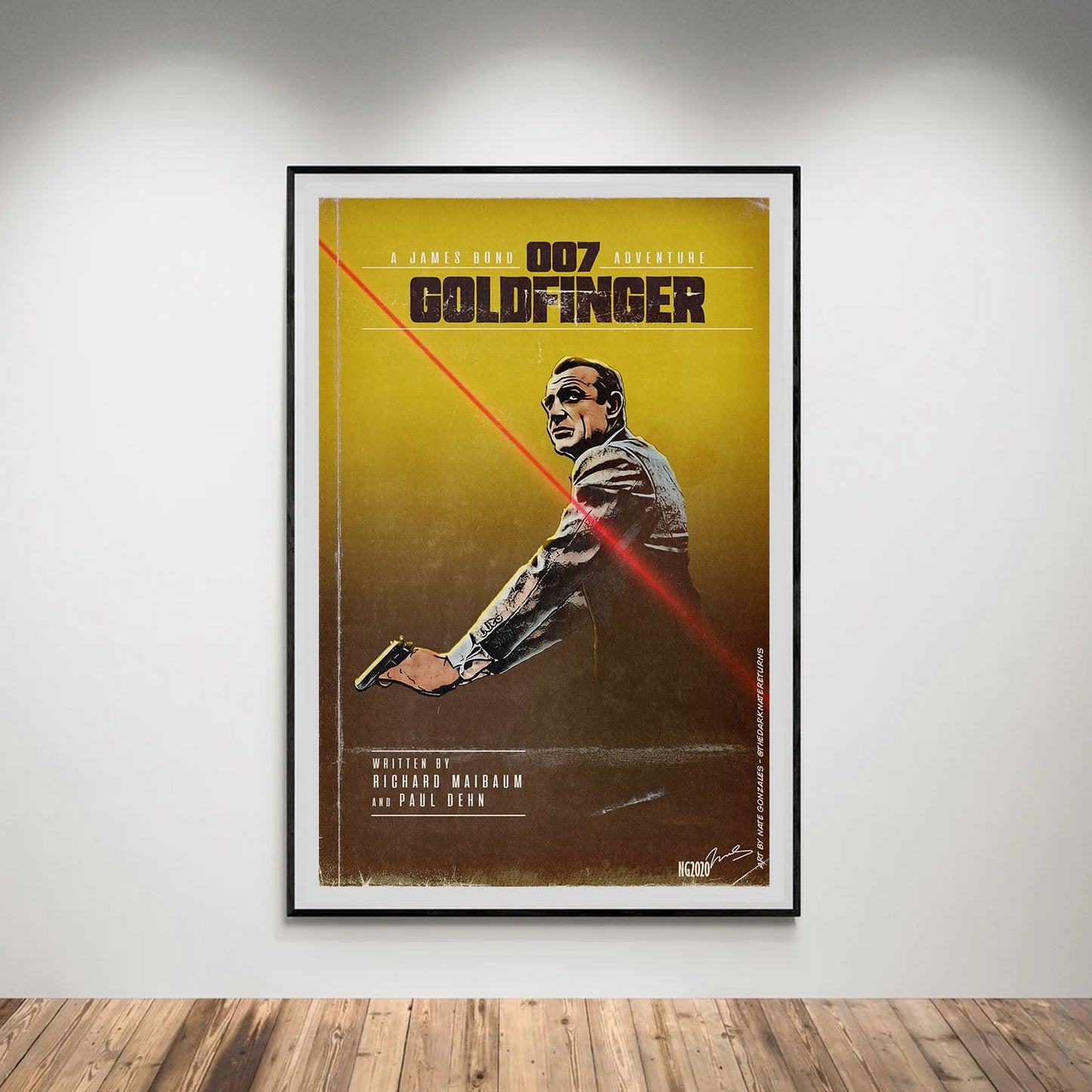 Flex Designs Poster Goldfinger Minimalist 5 x 7" Home Goods - Movie 1964 Movie Poster