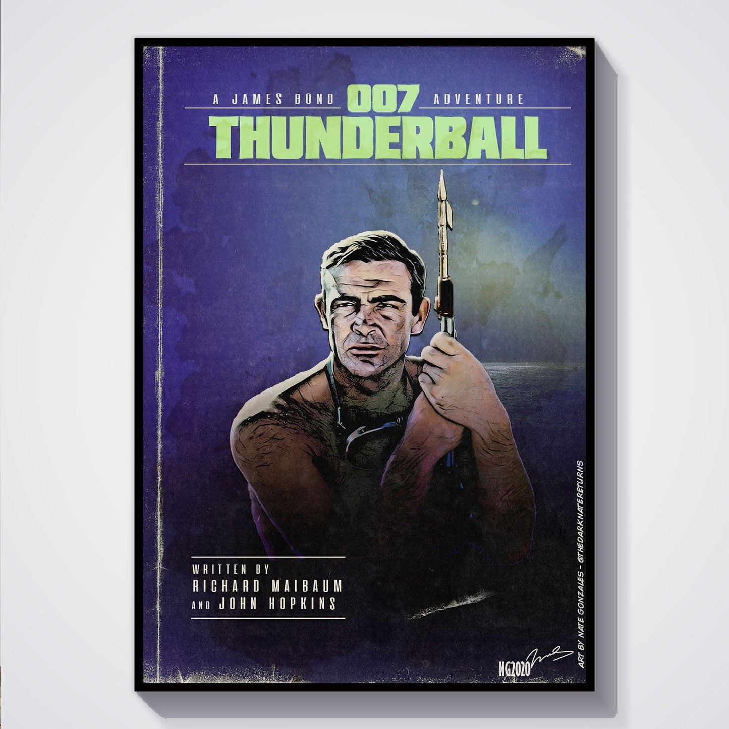 Flex Designs Poster Thunderball Minimalist 5 x 7" Home Goods - Movie 1965 Movie Poster