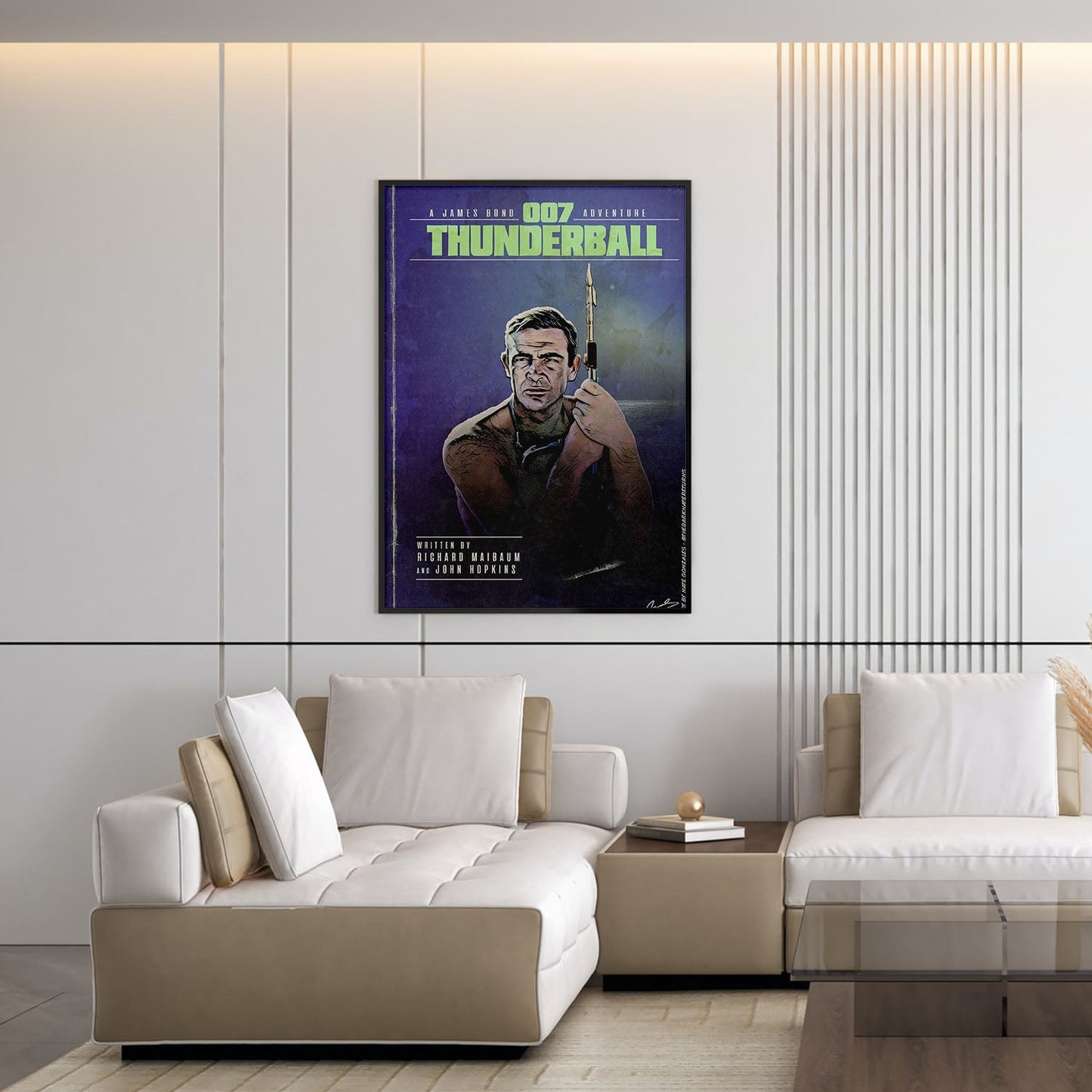 Flex Designs Poster Thunderball Minimalist 5 x 7" Home Goods - Movie 1965 Movie Poster