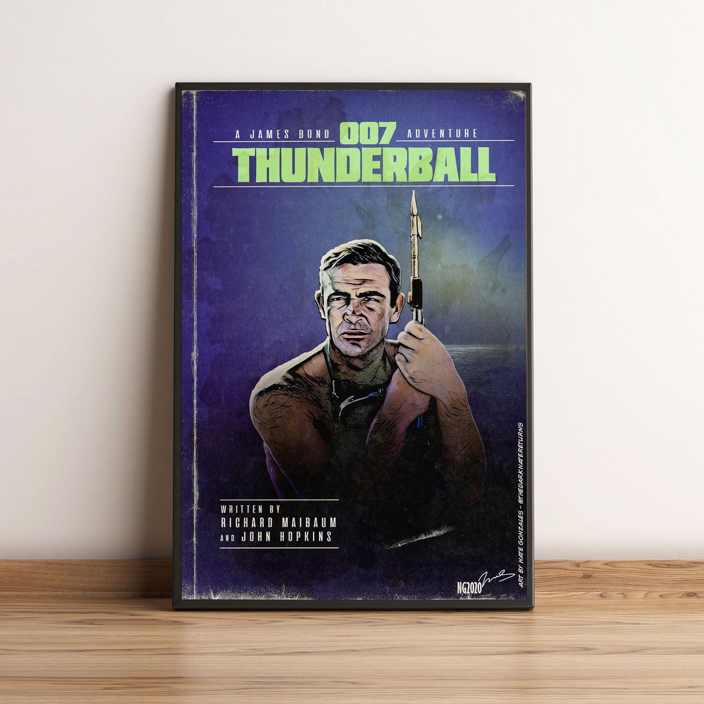 Flex Designs Poster Thunderball Minimalist 5 x 7" Home Goods - Movie 1965 Movie Poster