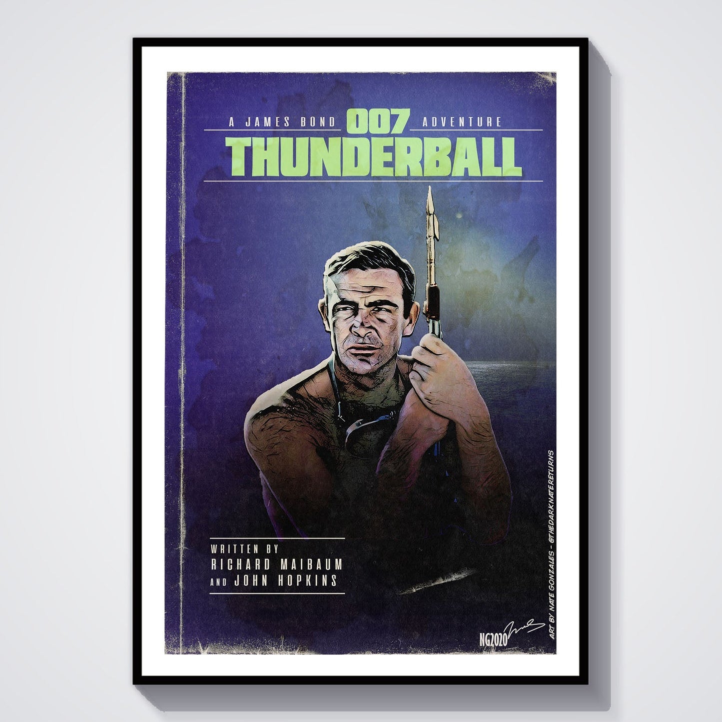 Flex Designs Poster Thunderball Minimalist 8 x 10" Home Goods - Movie 1965 Movie Poster