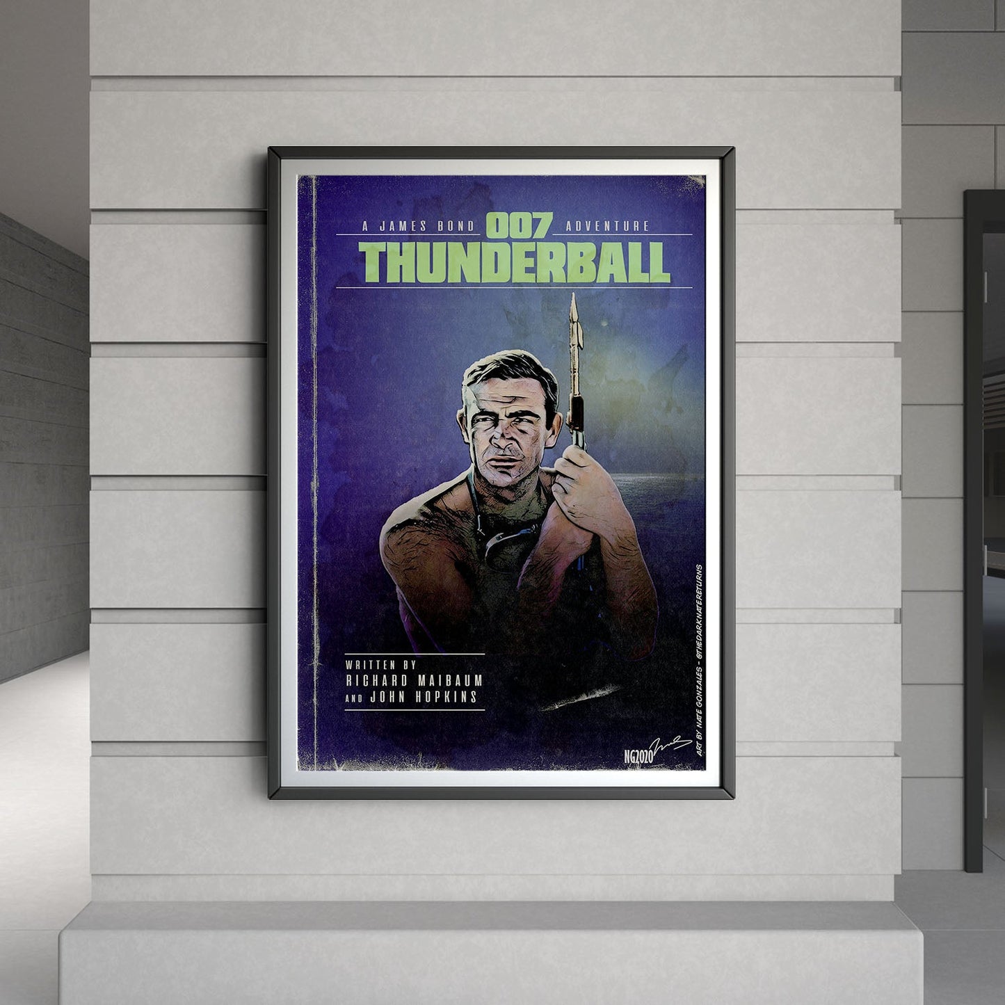 Flex Designs Poster Thunderball Minimalist 8 x 10" Home Goods - Movie 1965 Movie Poster