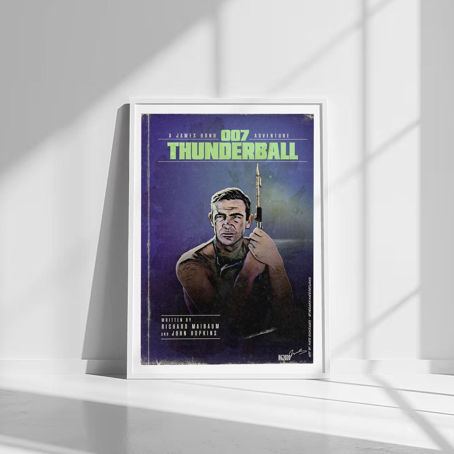 Flex Designs Poster Thunderball Minimalist 8 x 10" Home Goods - Movie 1965 Movie Poster