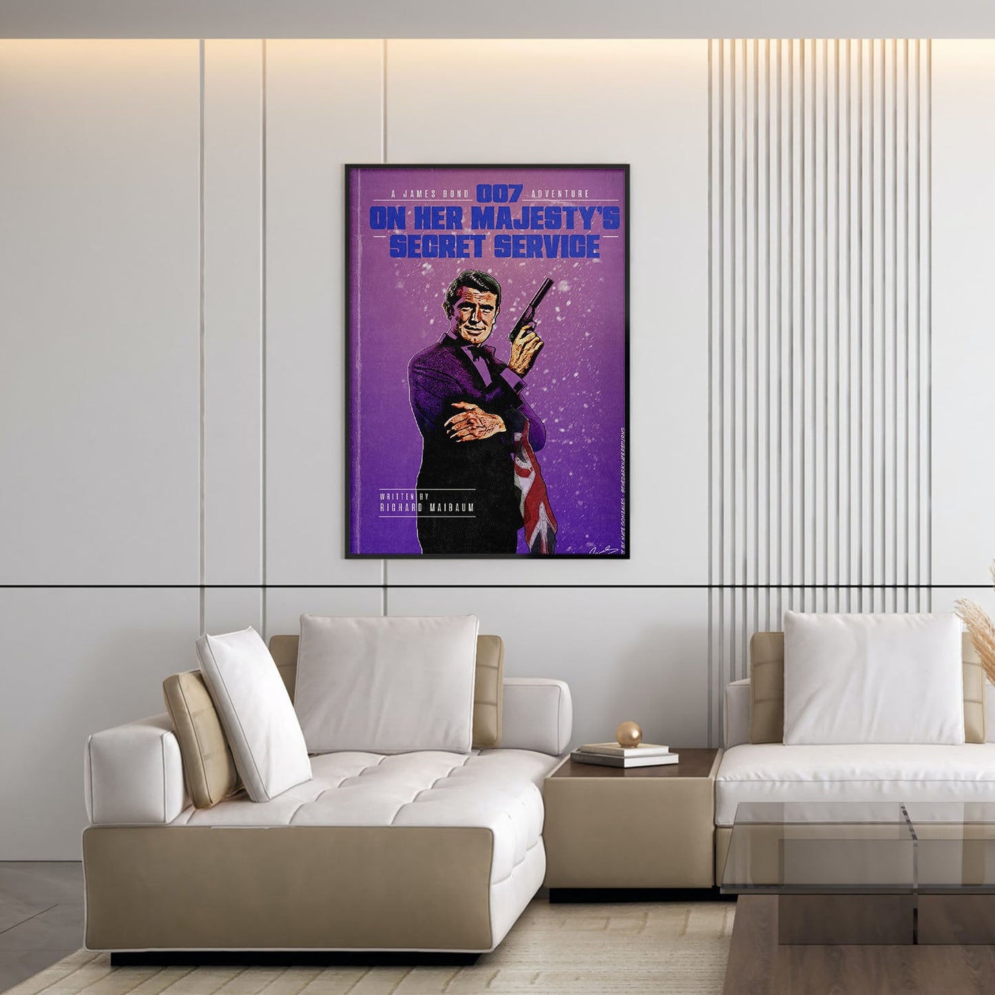 Flex Designs Poster On Her Majestys Secret Service Minimalist 5 x 7" Home Goods - Movie 1969 Movie Poster