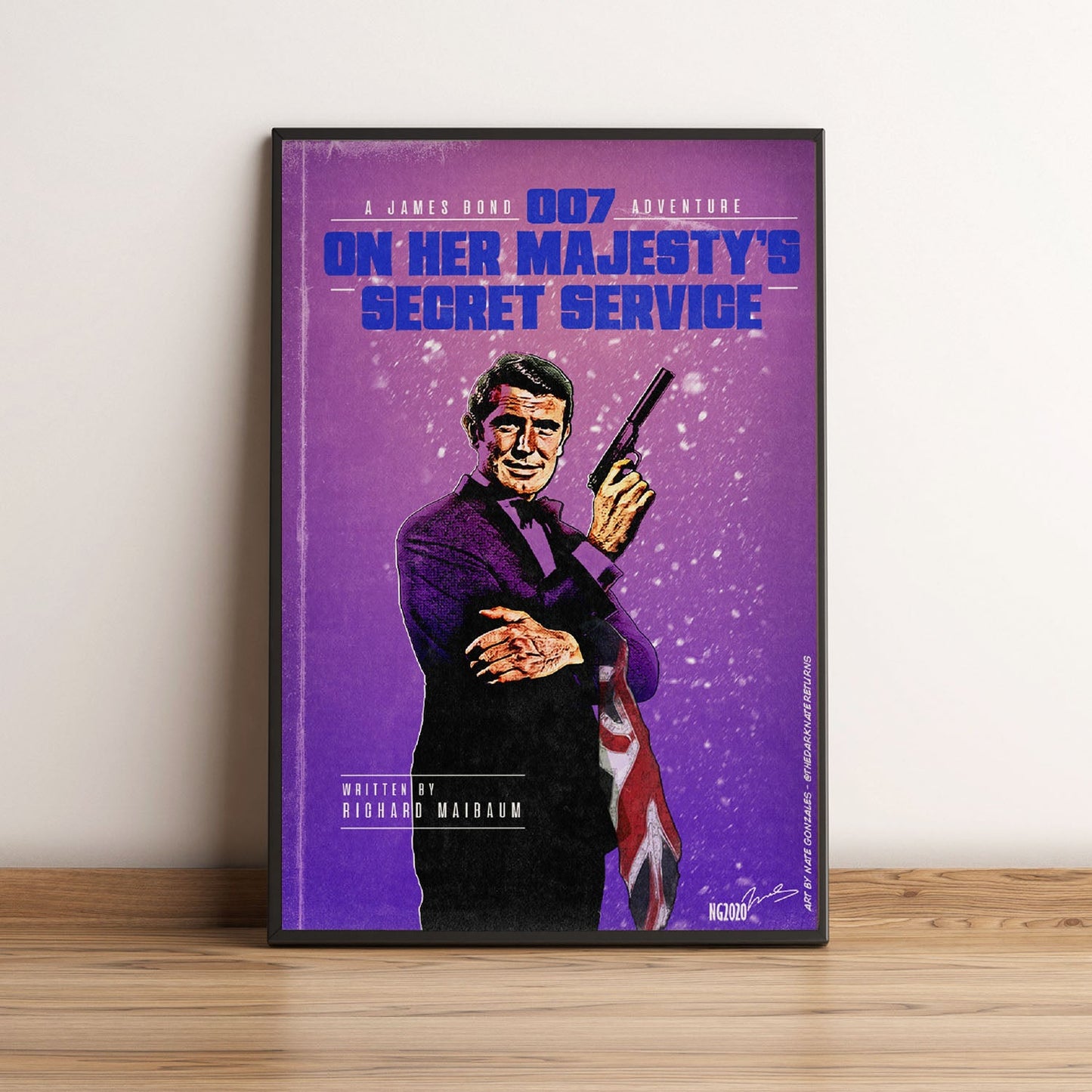 Flex Designs Poster On Her Majestys Secret Service Minimalist 5 x 7" Home Goods - Movie 1969 Movie Poster