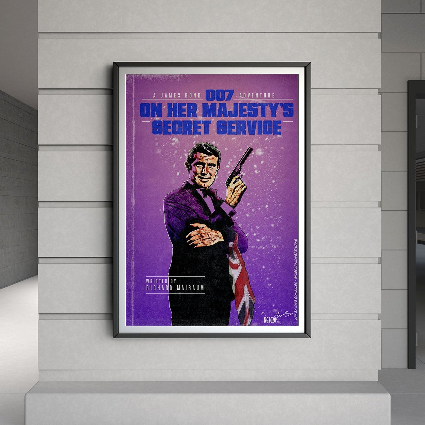 Flex Designs Poster On Her Majestys Secret Service Minimalist 8 x 10" Home Goods - Movie 1969 Movie Poster