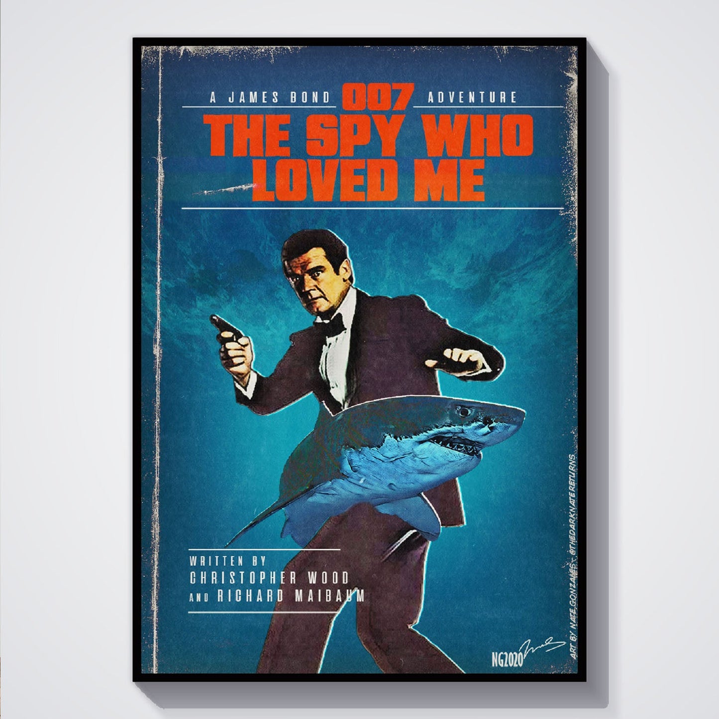 Flex Designs Poster The Spy Who Loved Me Minimalist 5 x 7" Home Goods - Movie 1977 Movie Poster