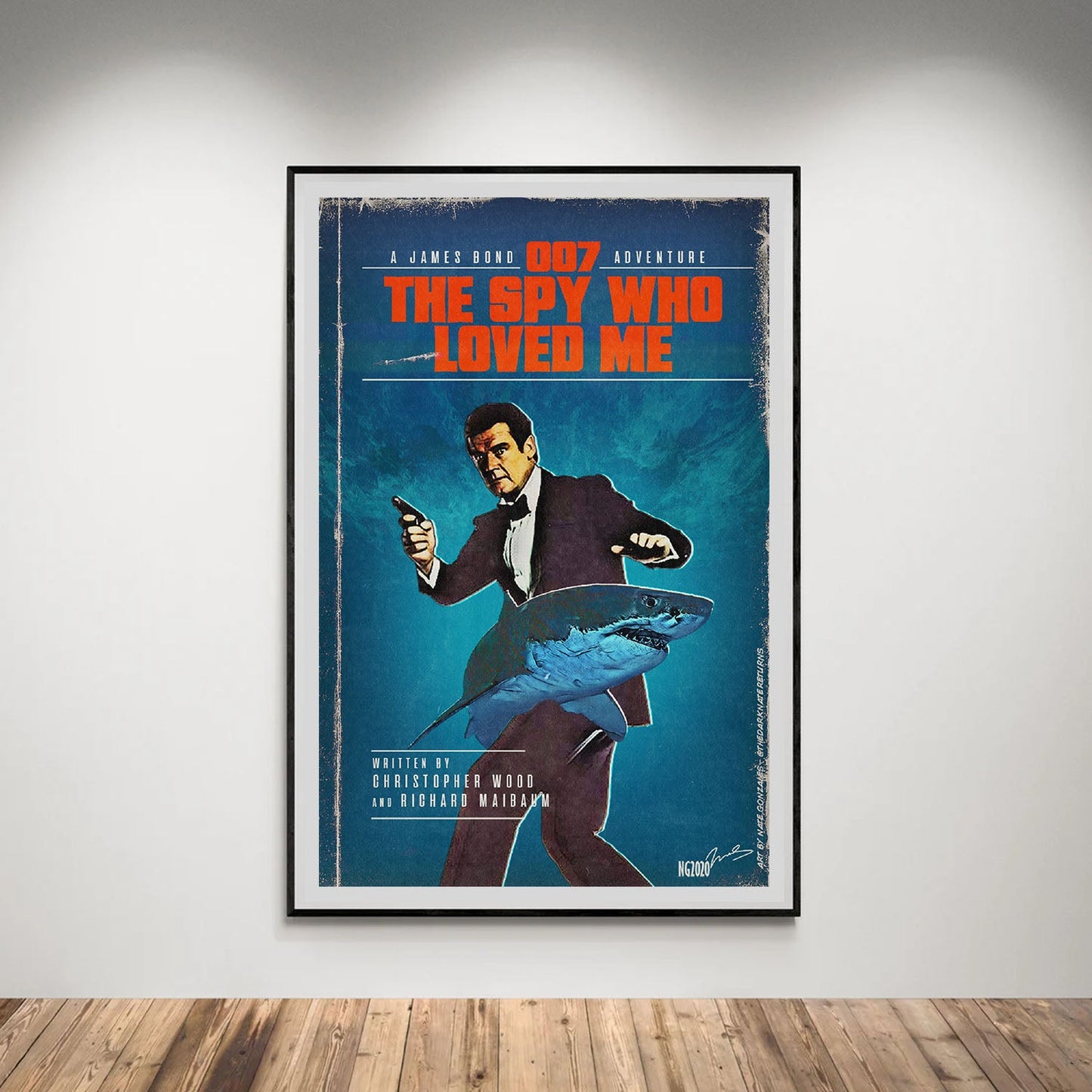 Flex Designs Poster The Spy Who Loved Me Minimalist 5 x 7" Home Goods - Movie 1977 Movie Poster