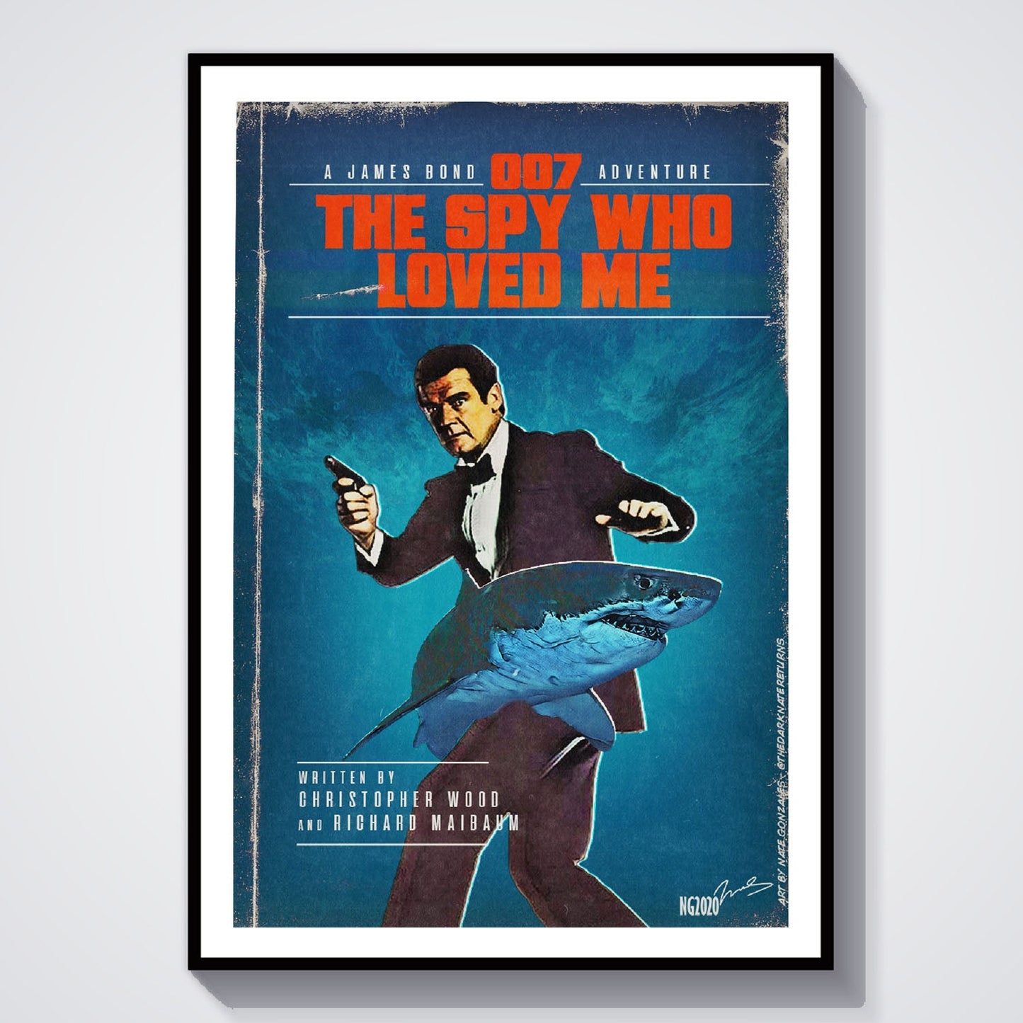 Flex Designs Poster The Spy Who Loved Me Minimalist 8 x 10" Home Goods - Movie 1977 Movie Poster