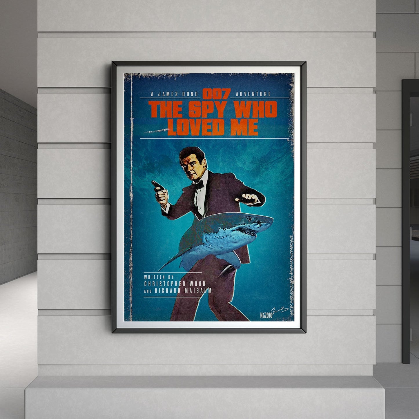 Flex Designs Poster The Spy Who Loved Me Minimalist 8 x 10" Home Goods - Movie 1977 Movie Poster