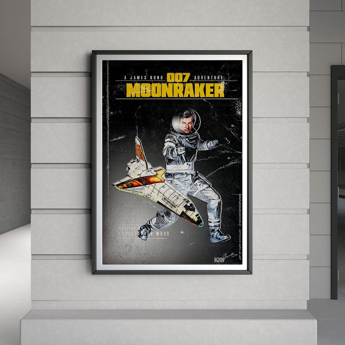 Flex Designs Poster Moonraker Minimalist 8 x 10" Home Goods - Movie 1979 Movie Poster