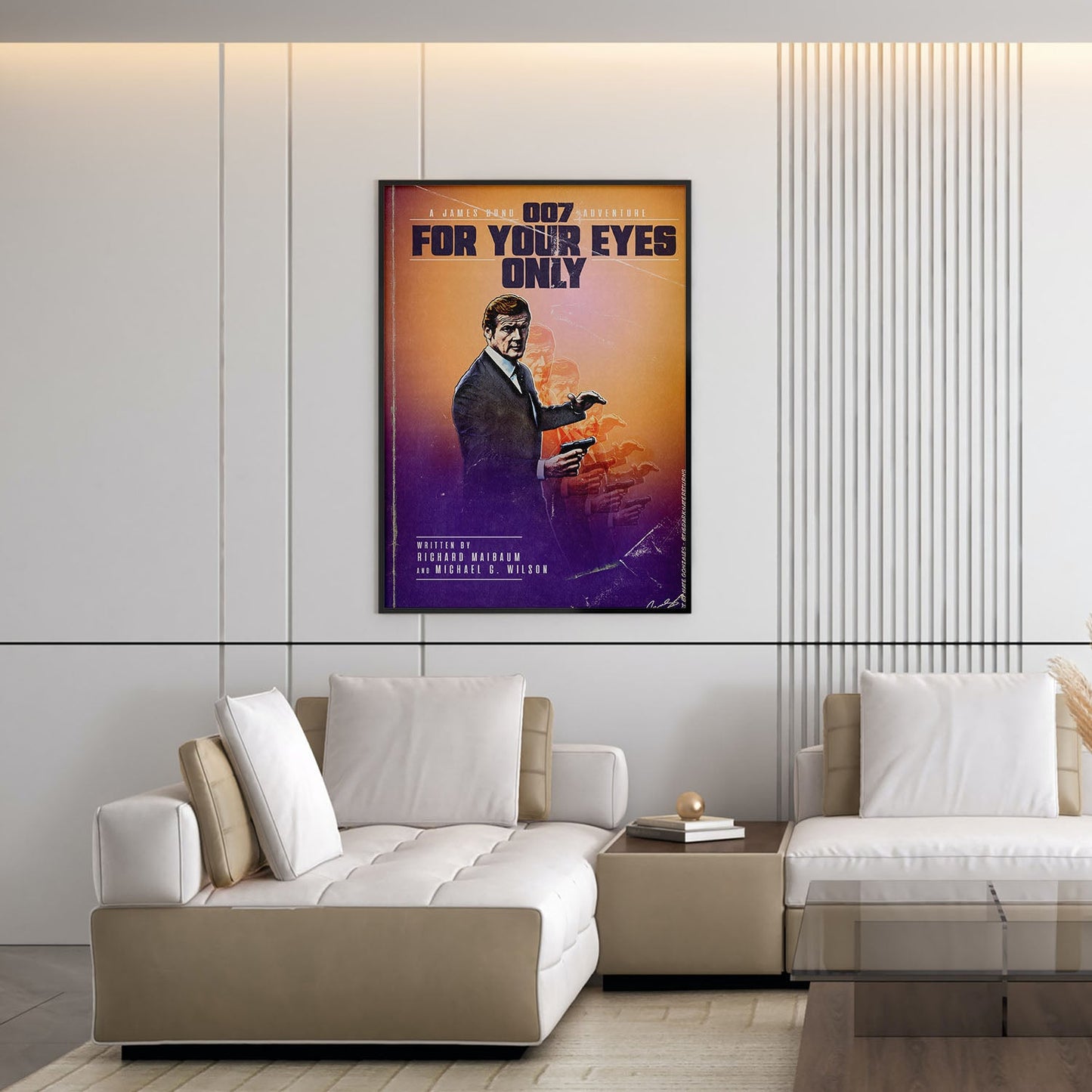 Flex Designs Poster For Your Eyes Only Minimalist 5 x 7" Home Goods - Movie 1981 Movie Poster