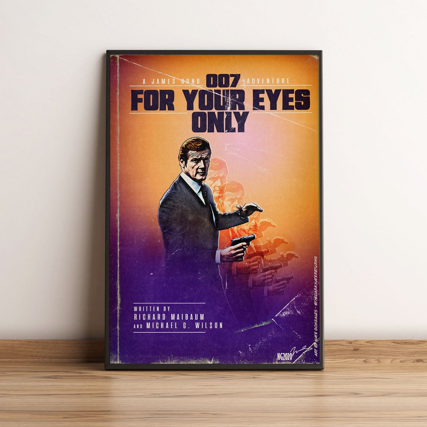 Flex Designs Poster For Your Eyes Only Minimalist 5 x 7" Home Goods - Movie 1981 Movie Poster