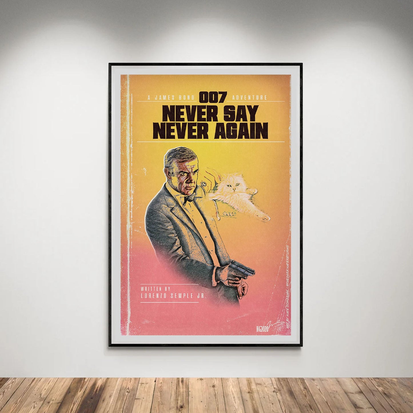 Flex Designs Poster Never Say Never Again Minimalist 5 x 7" Home Goods - Movie 1983 Movie Poster