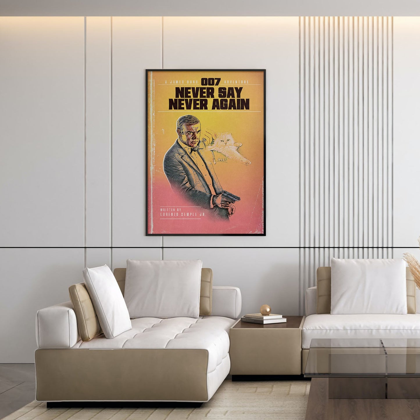 Flex Designs Poster Never Say Never Again Minimalist 5 x 7" Home Goods - Movie 1983 Movie Poster