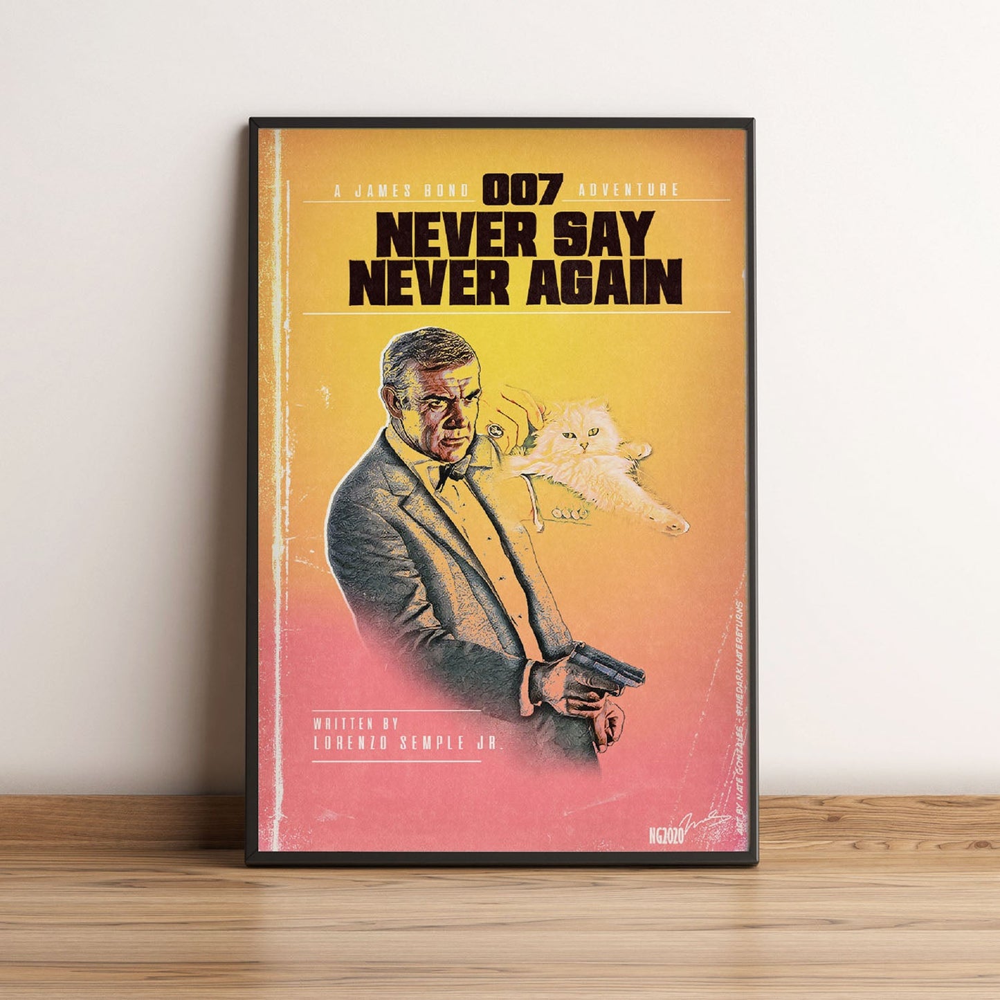 Flex Designs Poster Never Say Never Again Minimalist 5 x 7" Home Goods - Movie 1983 Movie Poster