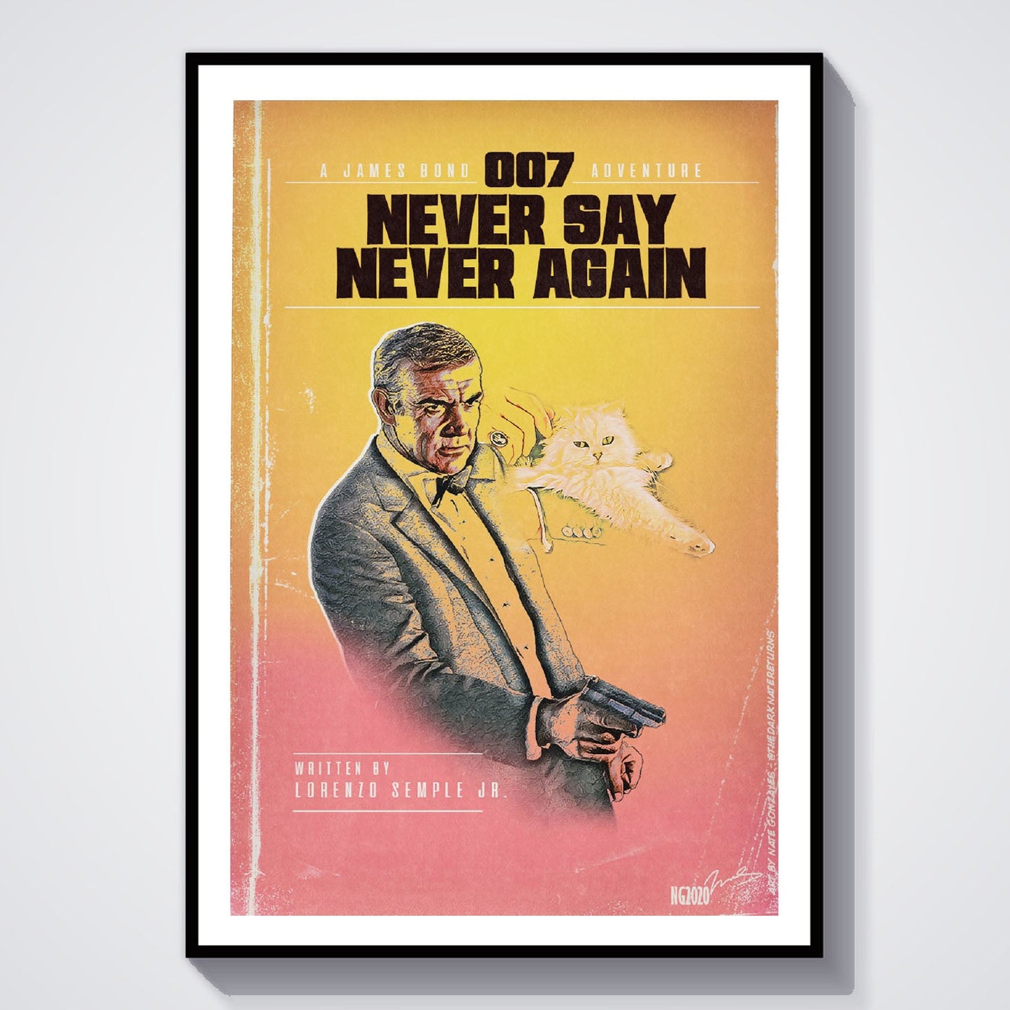 Flex Designs Poster Never Say Never Again Minimalist 8 x 10" Home Goods - Movie 1983 Movie Poster