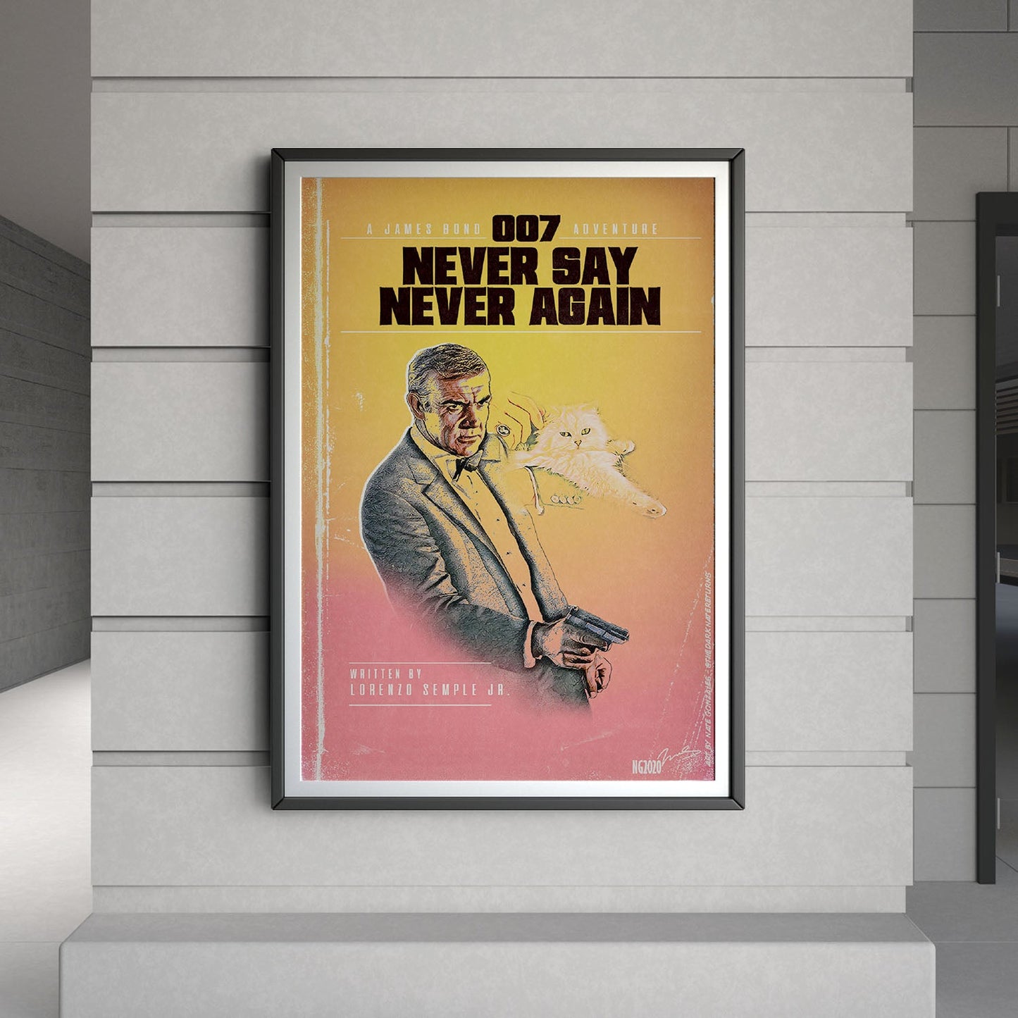 Flex Designs Poster Never Say Never Again Minimalist 8 x 10" Home Goods - Movie 1983 Movie Poster