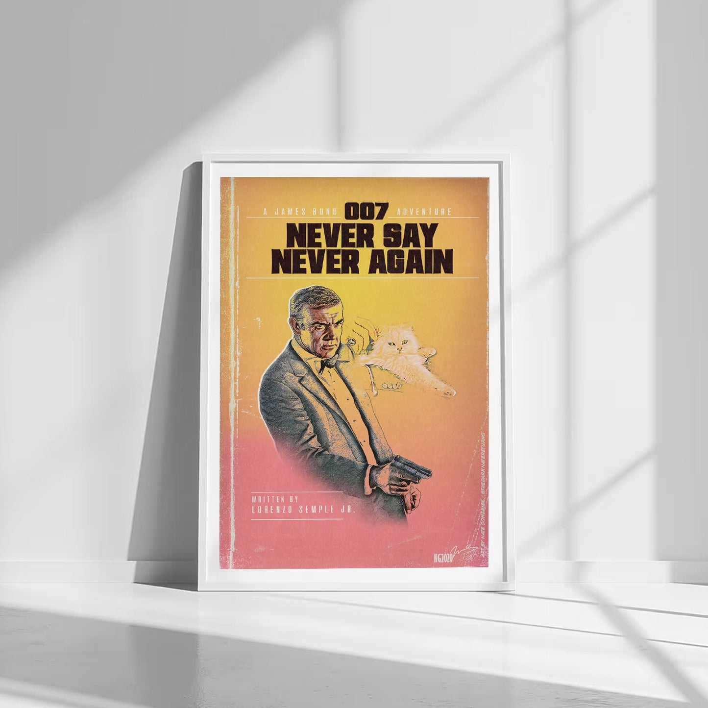 Flex Designs Poster Never Say Never Again Minimalist 8 x 10" Home Goods - Movie 1983 Movie Poster