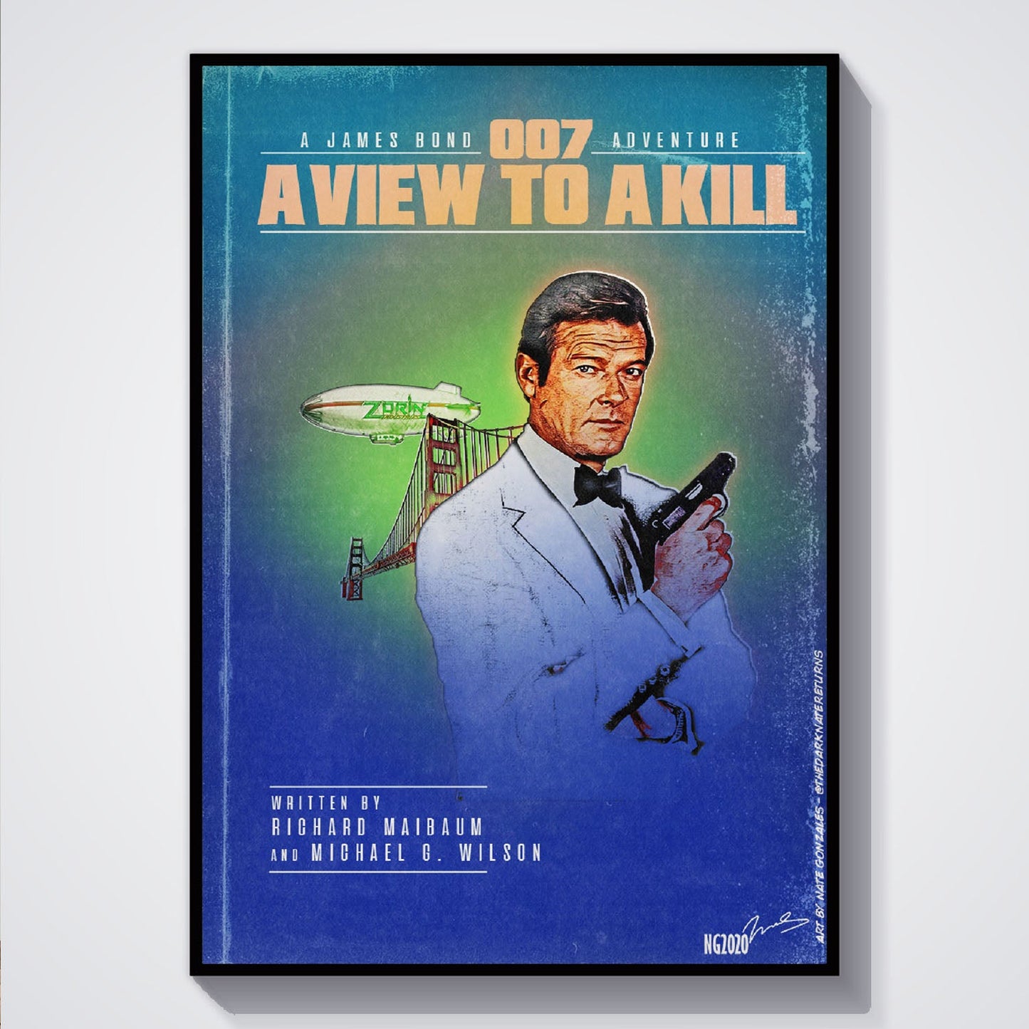 Flex Designs Poster A View to a Kill Minimalist 5 x 7" Home Goods - Movie 1985 Movie Poster