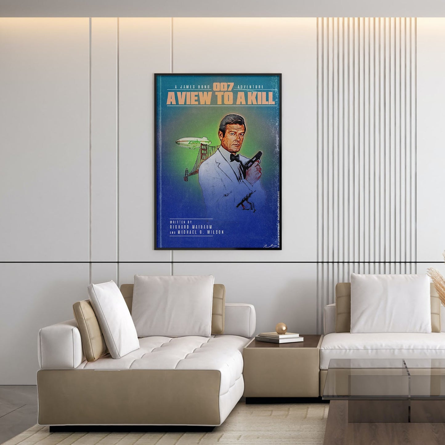 Flex Designs Poster A View to a Kill Minimalist 5 x 7" Home Goods - Movie 1985 Movie Poster