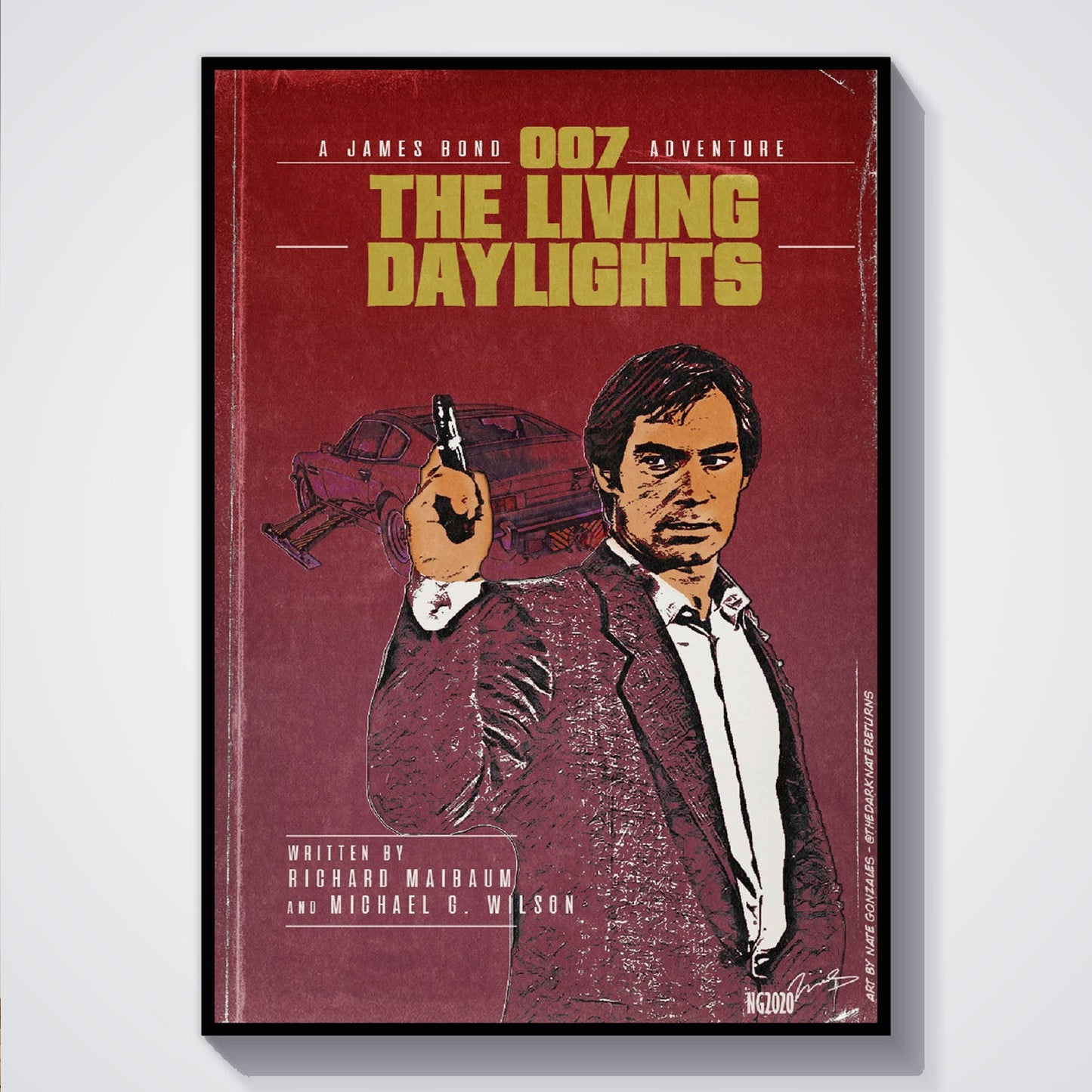 Flex Designs Poster The Living Daylights Minimalist 5 x 7" Home Goods - Movie 1987 Movie Poster