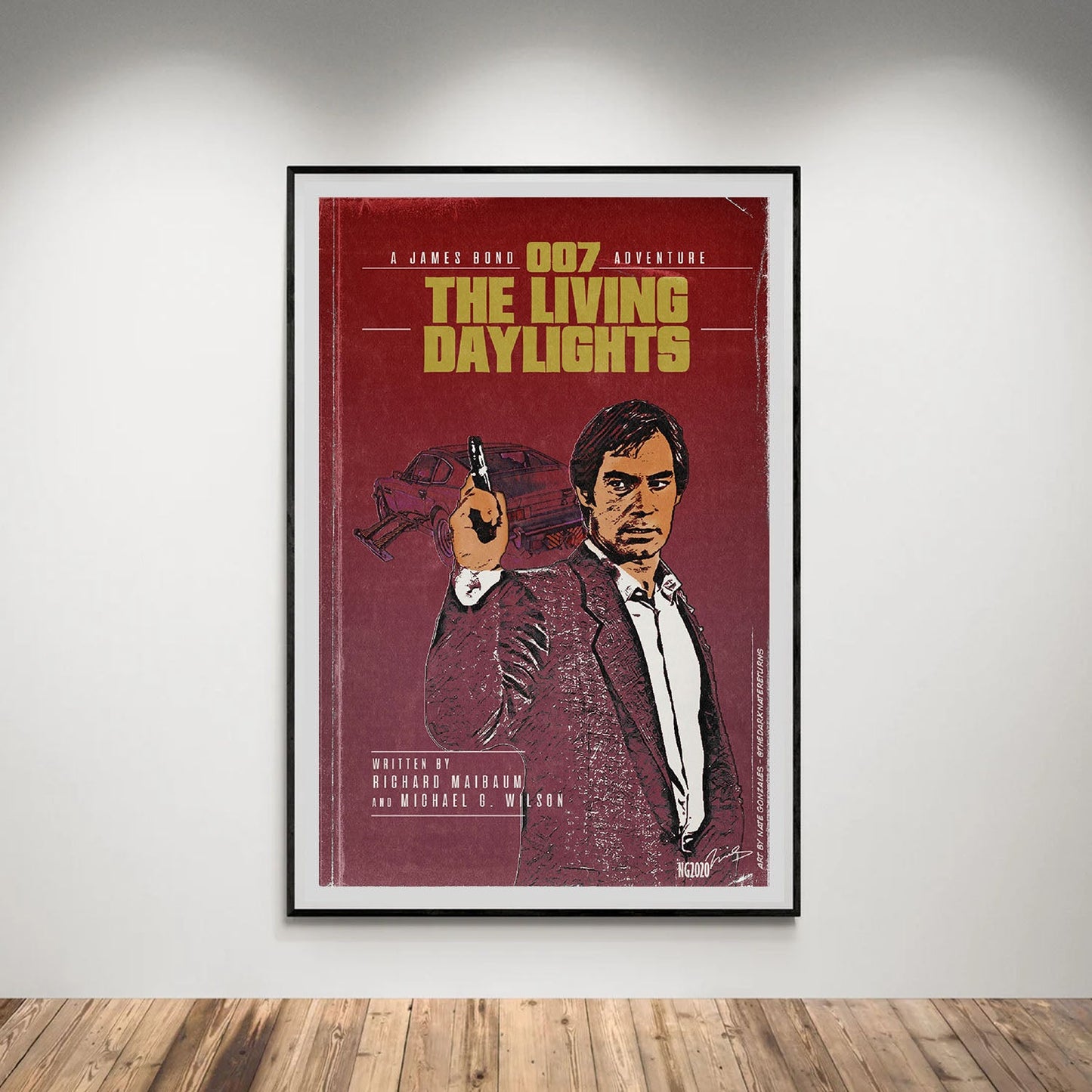 Flex Designs Poster The Living Daylights Minimalist 5 x 7" Home Goods - Movie 1987 Movie Poster