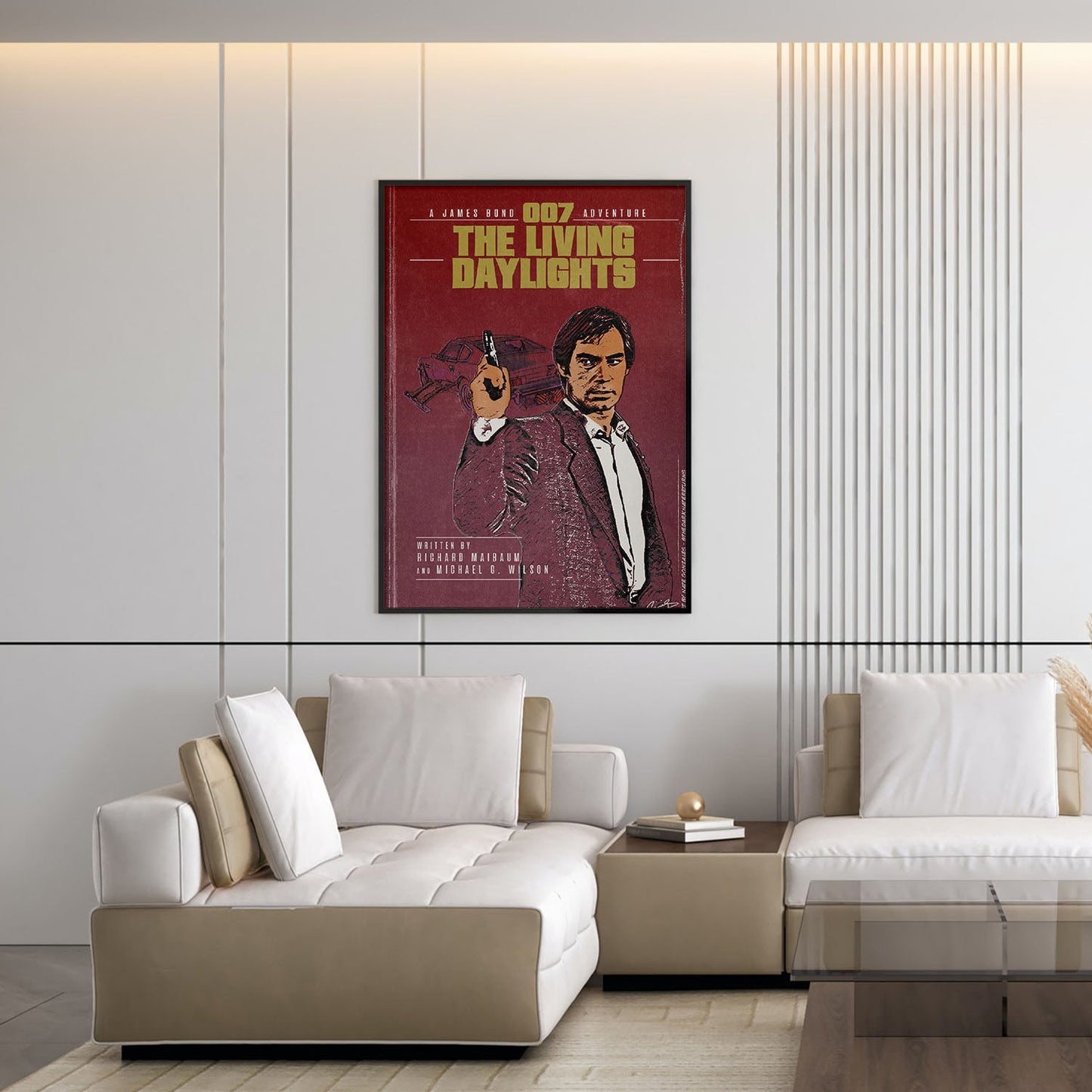 Flex Designs Poster The Living Daylights Minimalist 5 x 7" Home Goods - Movie 1987 Movie Poster