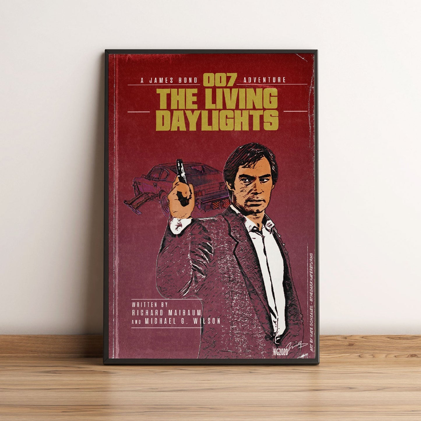 Flex Designs Poster The Living Daylights Minimalist 5 x 7" Home Goods - Movie 1987 Movie Poster