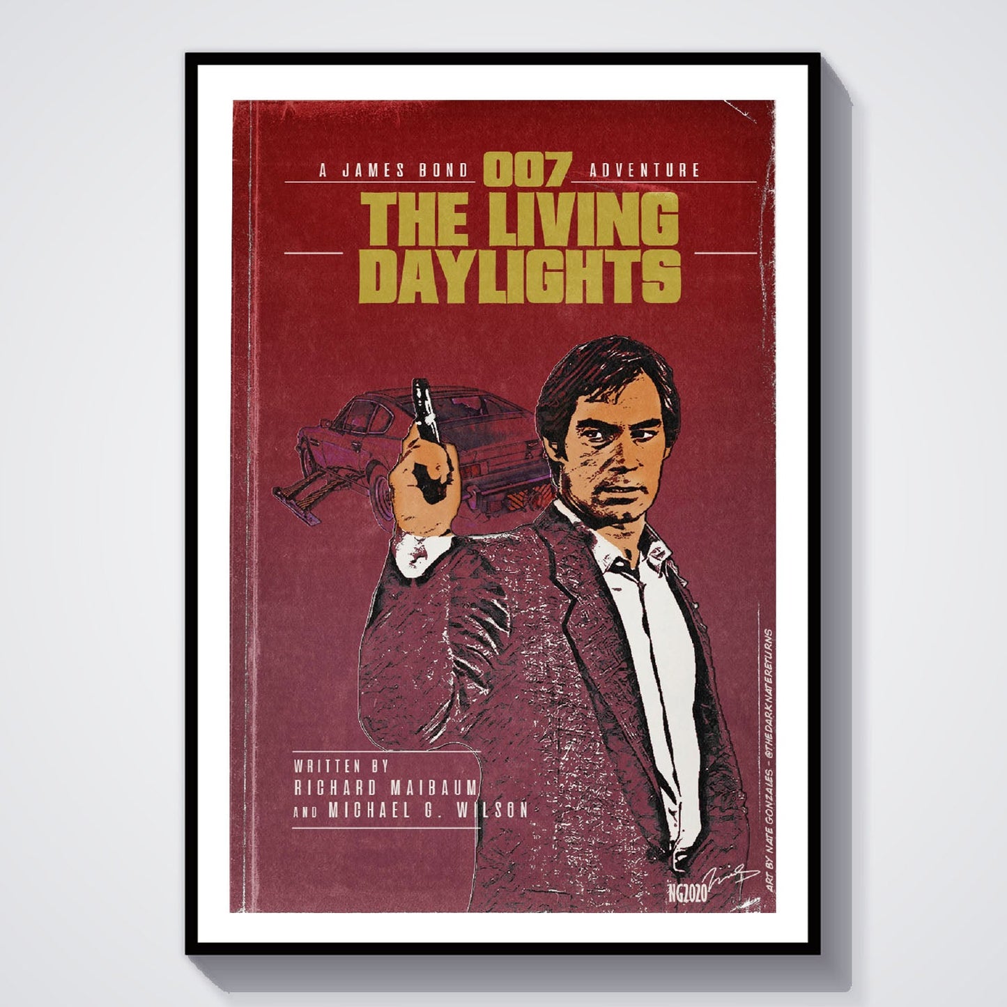 Flex Designs Poster The Living Daylights Minimalist 8 x 10" Home Goods - Movie 1987 Movie Poster