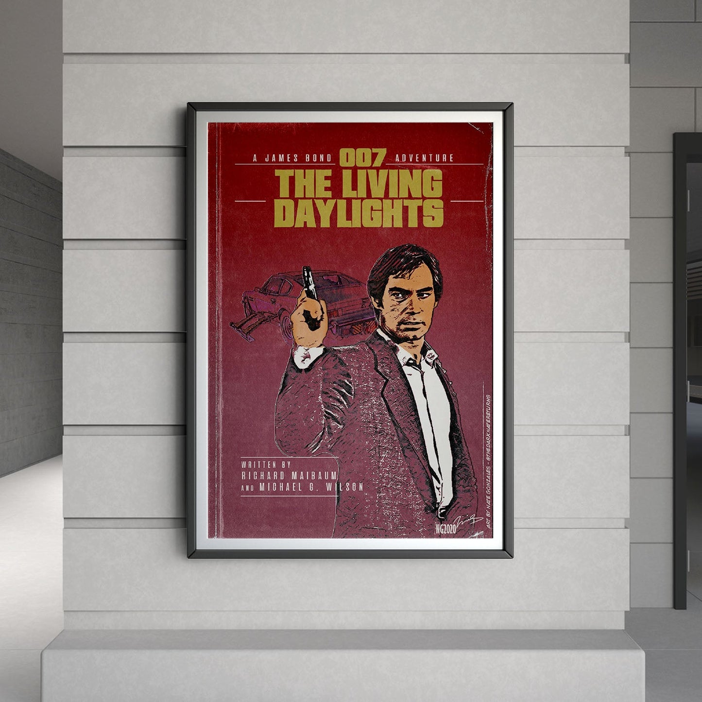 Flex Designs Poster The Living Daylights Minimalist 8 x 10" Home Goods - Movie 1987 Movie Poster