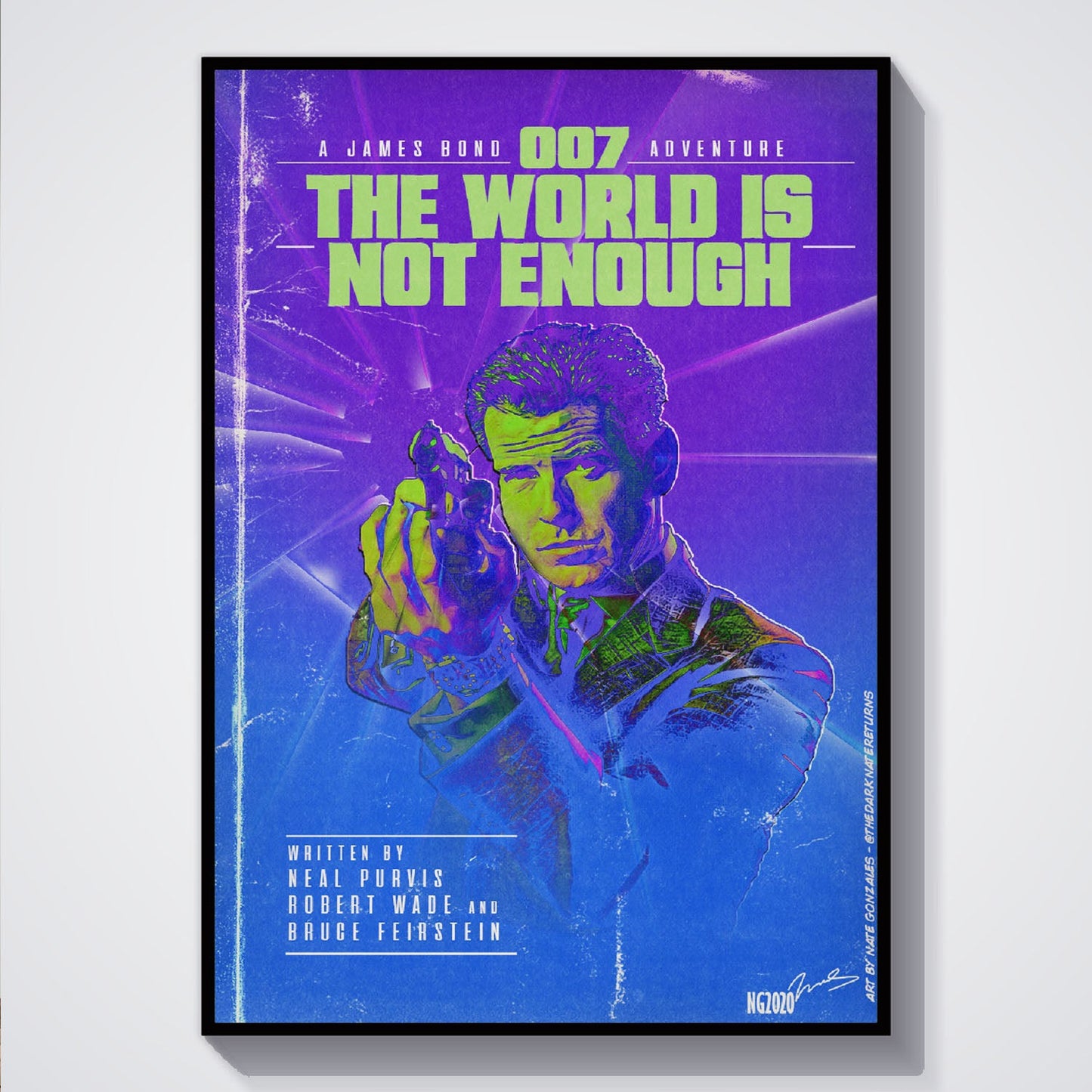 Flex Designs Poster The World Is Not Enough Minimalist 5 x 7" Home Goods - Movie 1999 Movie Poster