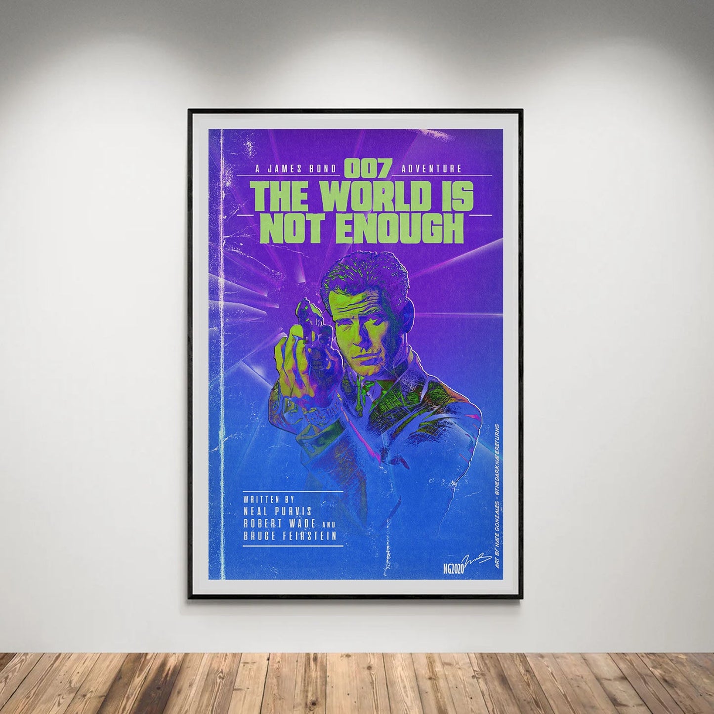 Flex Designs Poster The World Is Not Enough Minimalist 5 x 7" Home Goods - Movie 1999 Movie Poster