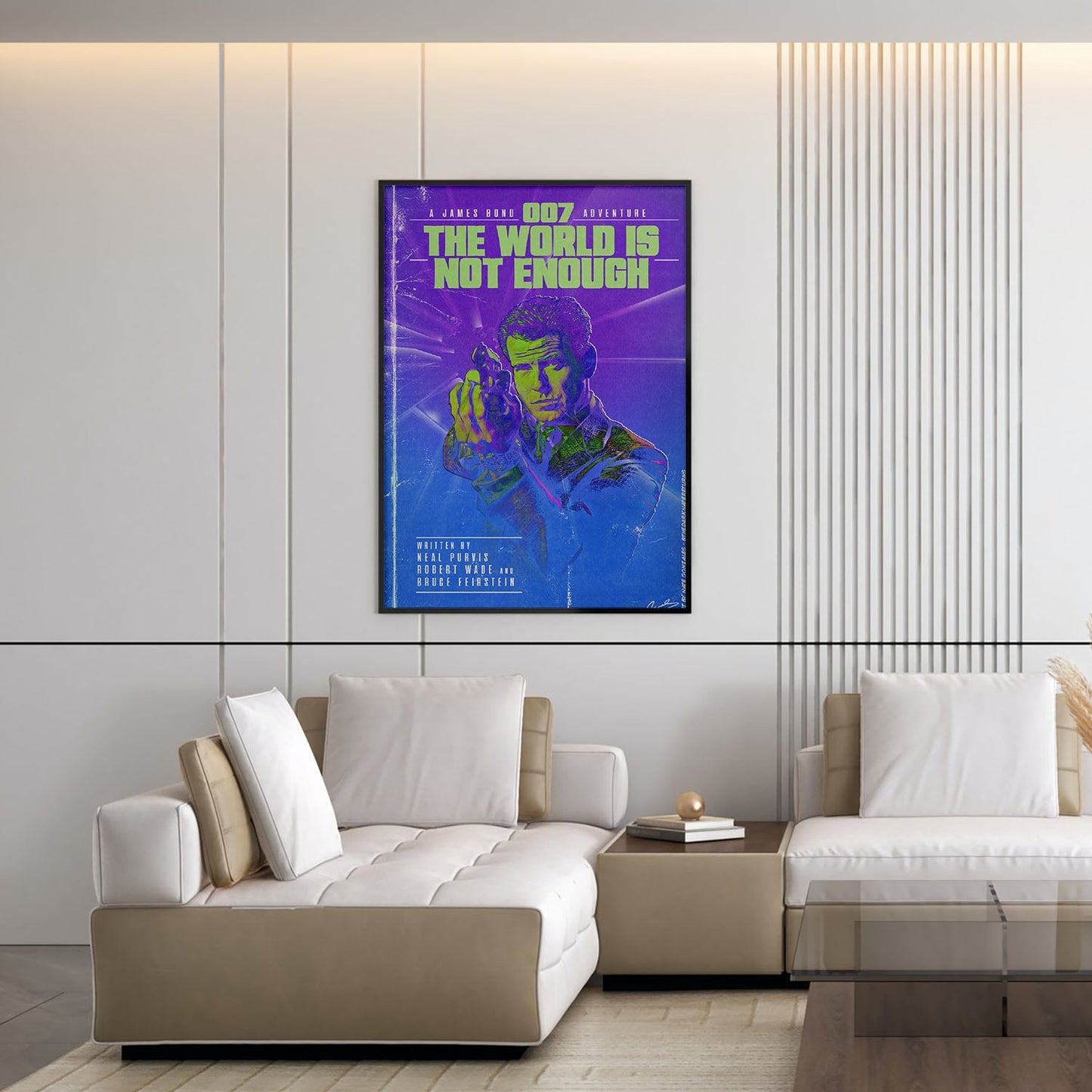 Flex Designs Poster The World Is Not Enough Minimalist 5 x 7" Home Goods - Movie 1999 Movie Poster