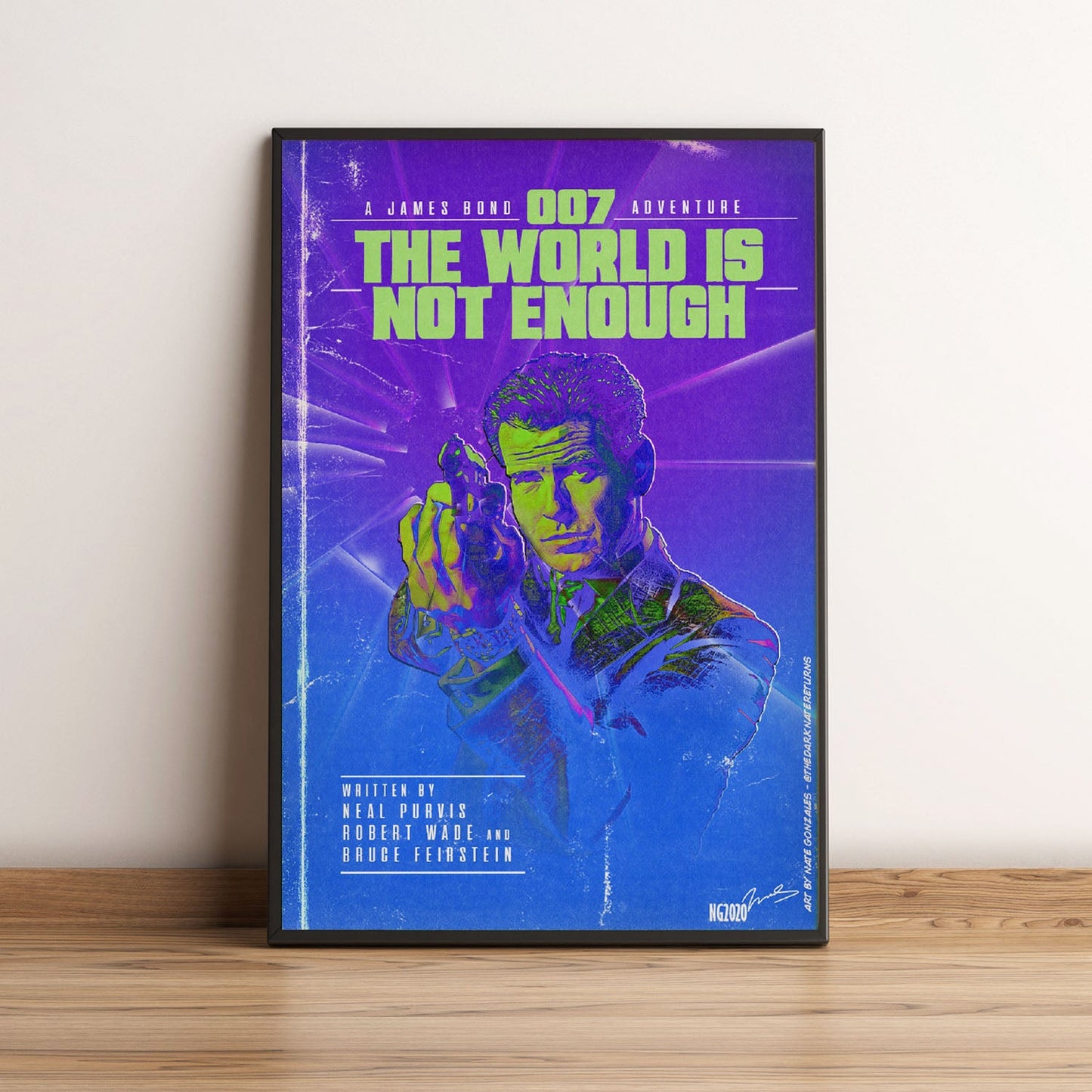 Flex Designs Poster The World Is Not Enough Minimalist 5 x 7" Home Goods - Movie 1999 Movie Poster