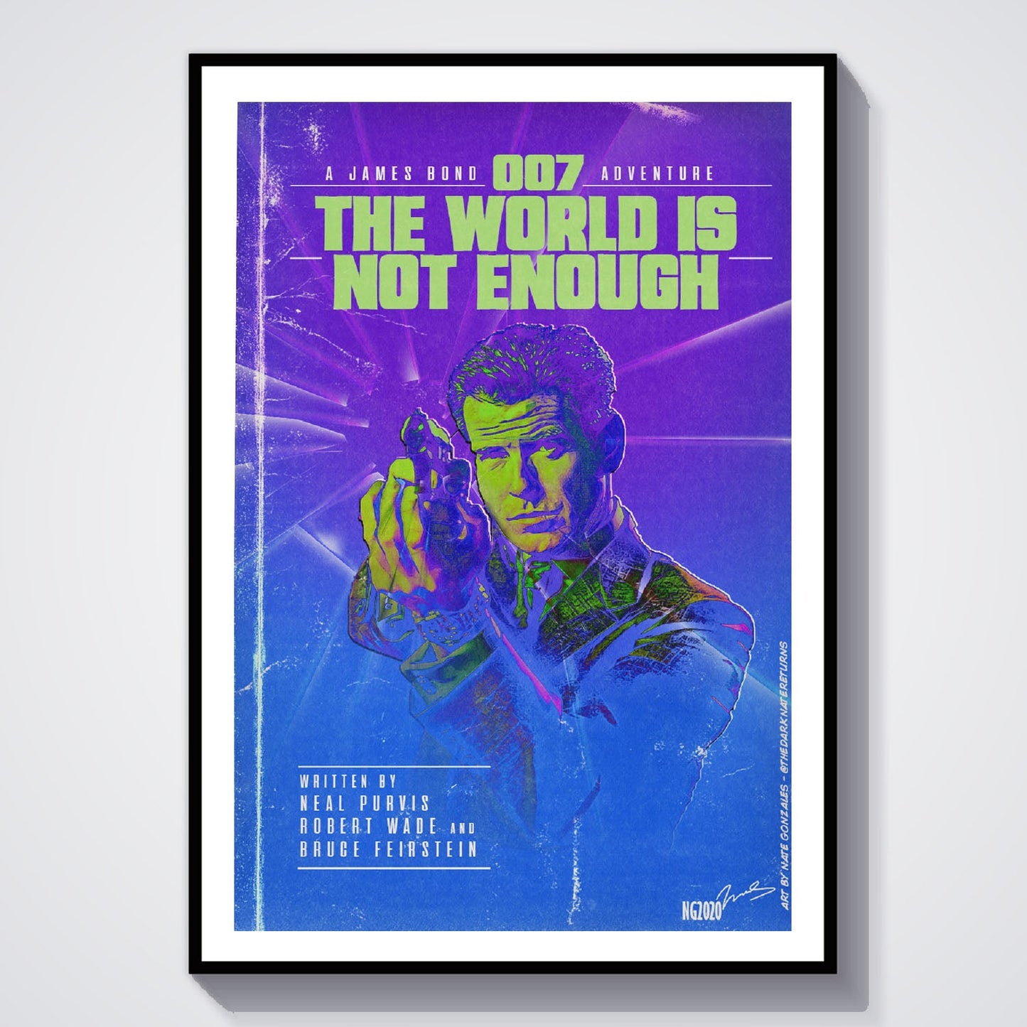 Flex Designs Poster The World Is Not Enough Minimalist 8 x 10" Home Goods - Movie 1999 Movie Poster