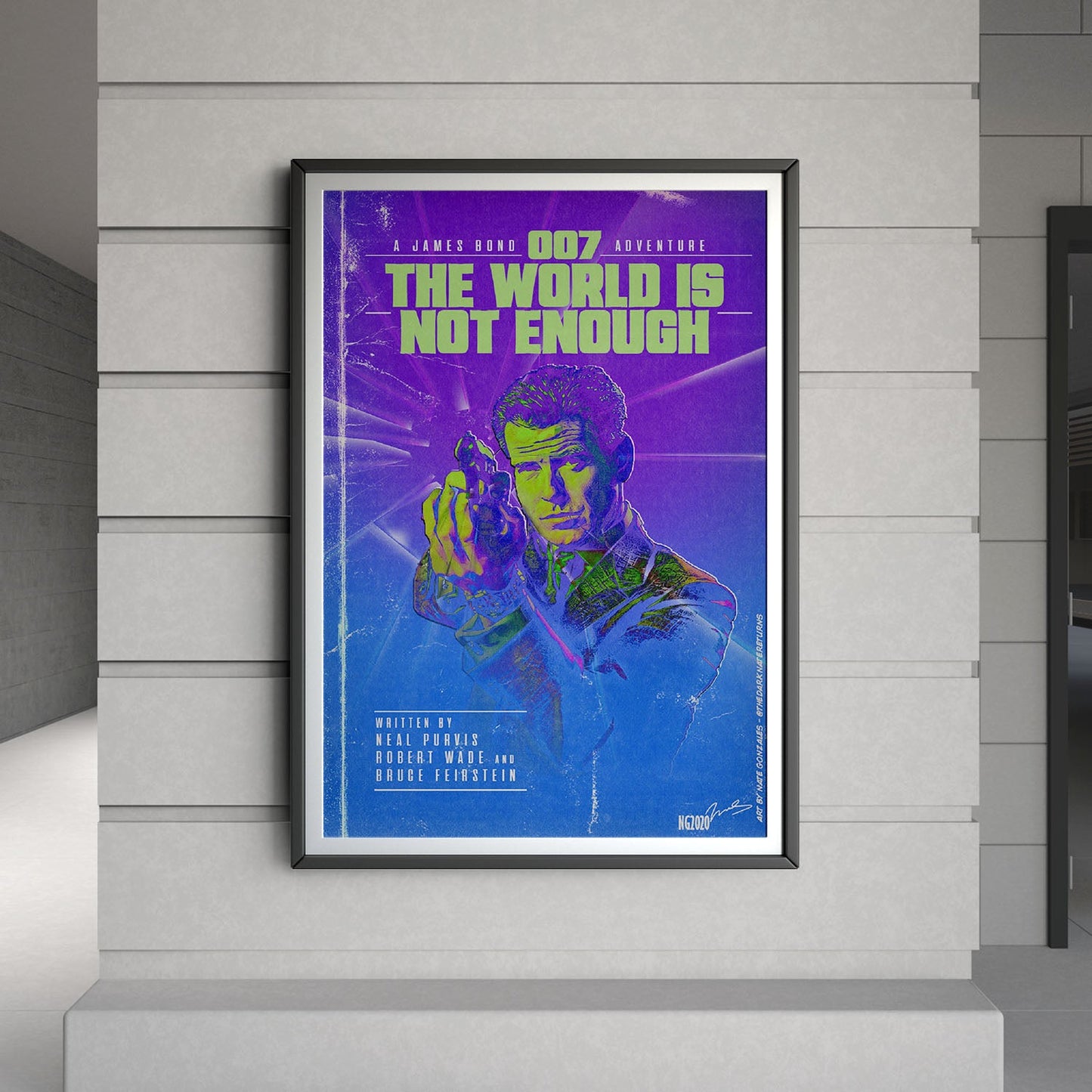 Flex Designs Poster The World Is Not Enough Minimalist 8 x 10" Home Goods - Movie 1999 Movie Poster