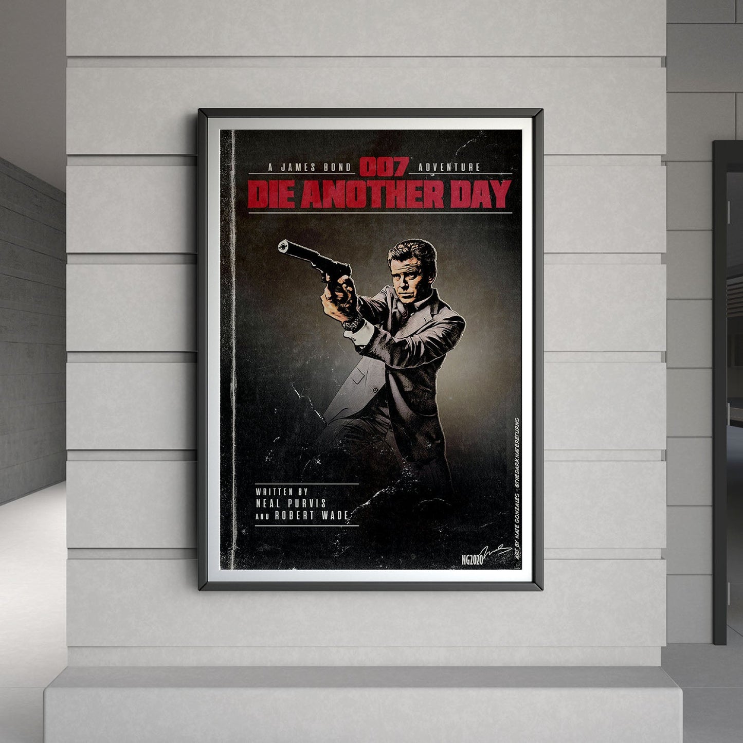 Flex Designs Poster Die Another Day Minimalist 8 x 10" Home Goods - Movie 2002 Movie Poster