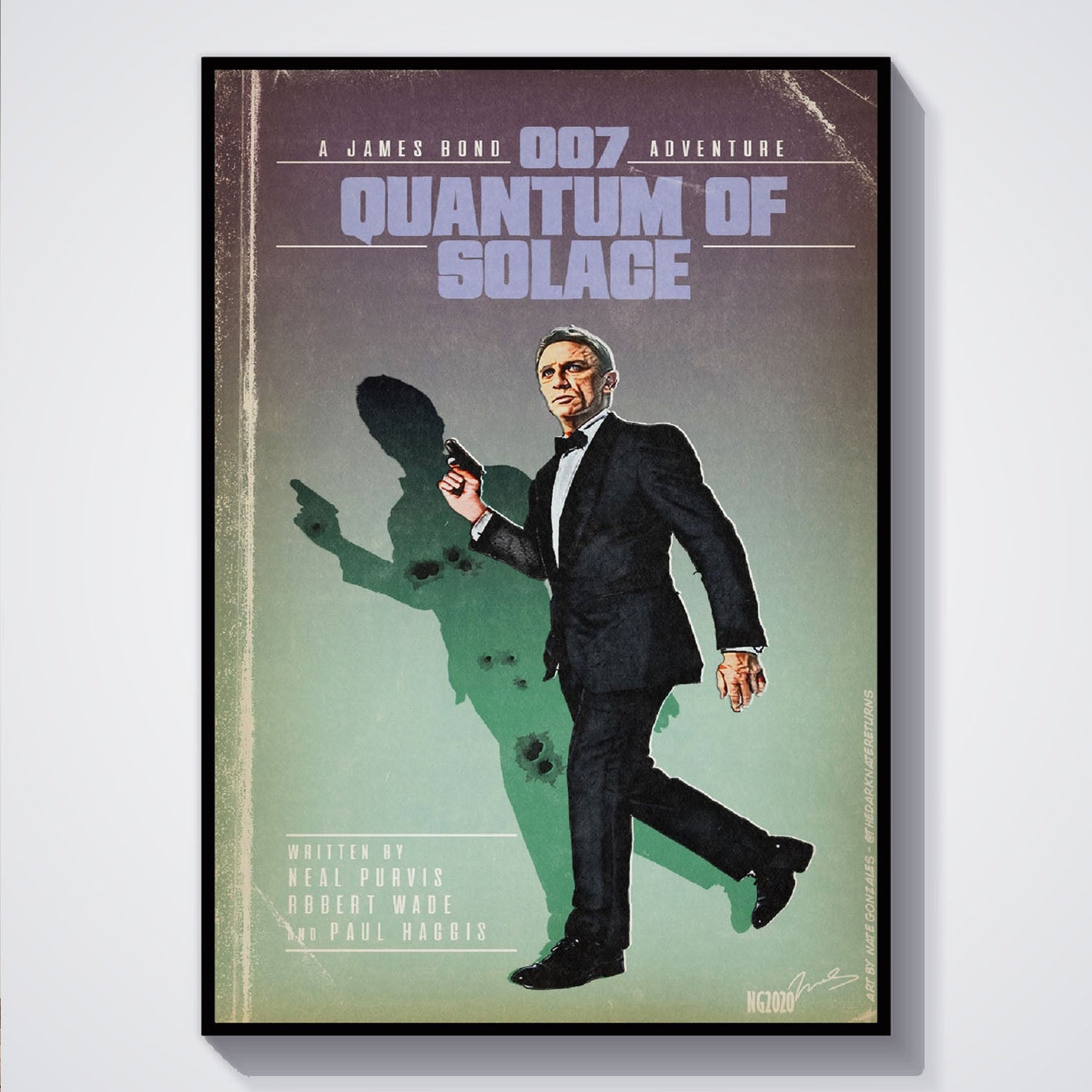 Flex Designs Poster Quantum of Solace Minimalist 5 x 7" Home Goods - Movie 2008 Movie Poster
