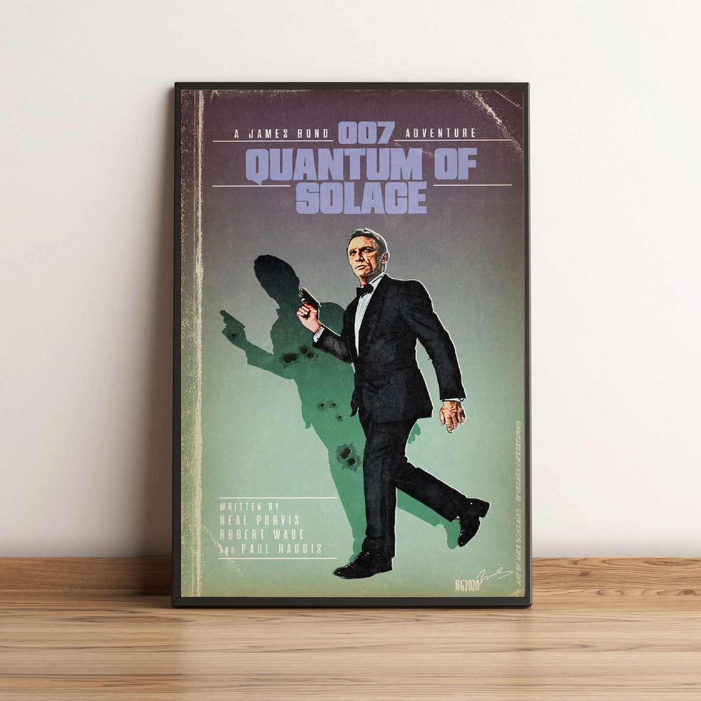Flex Designs Poster Quantum of Solace Minimalist 5 x 7" Home Goods - Movie 2008 Movie Poster