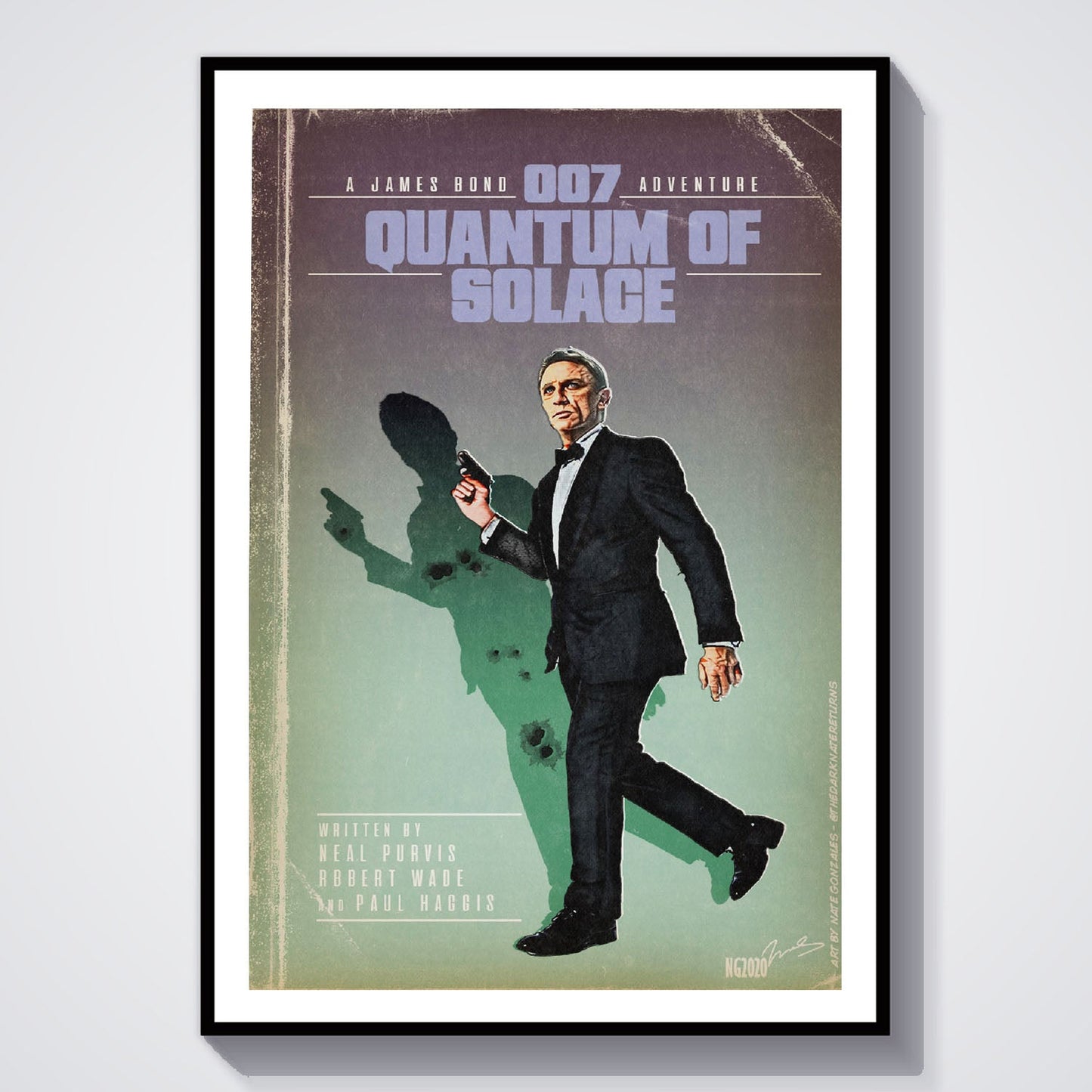 Flex Designs Poster Quantum of Solace Minimalist 8 x 10" Home Goods - Movie 2008 Movie Poster