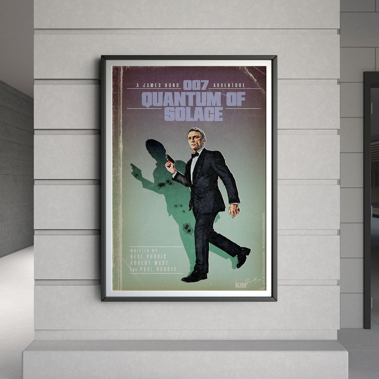 Flex Designs Poster Quantum of Solace Minimalist 8 x 10" Home Goods - Movie 2008 Movie Poster