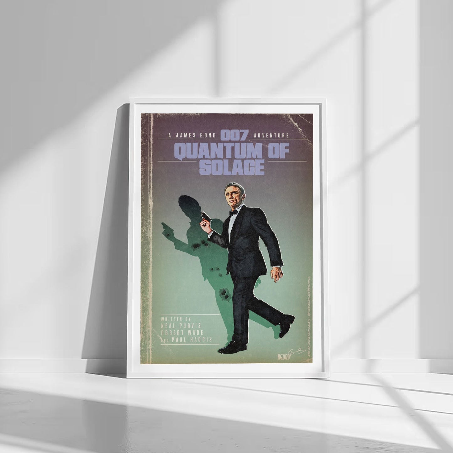 Flex Designs Poster Quantum of Solace Minimalist 8 x 10" Home Goods - Movie 2008 Movie Poster